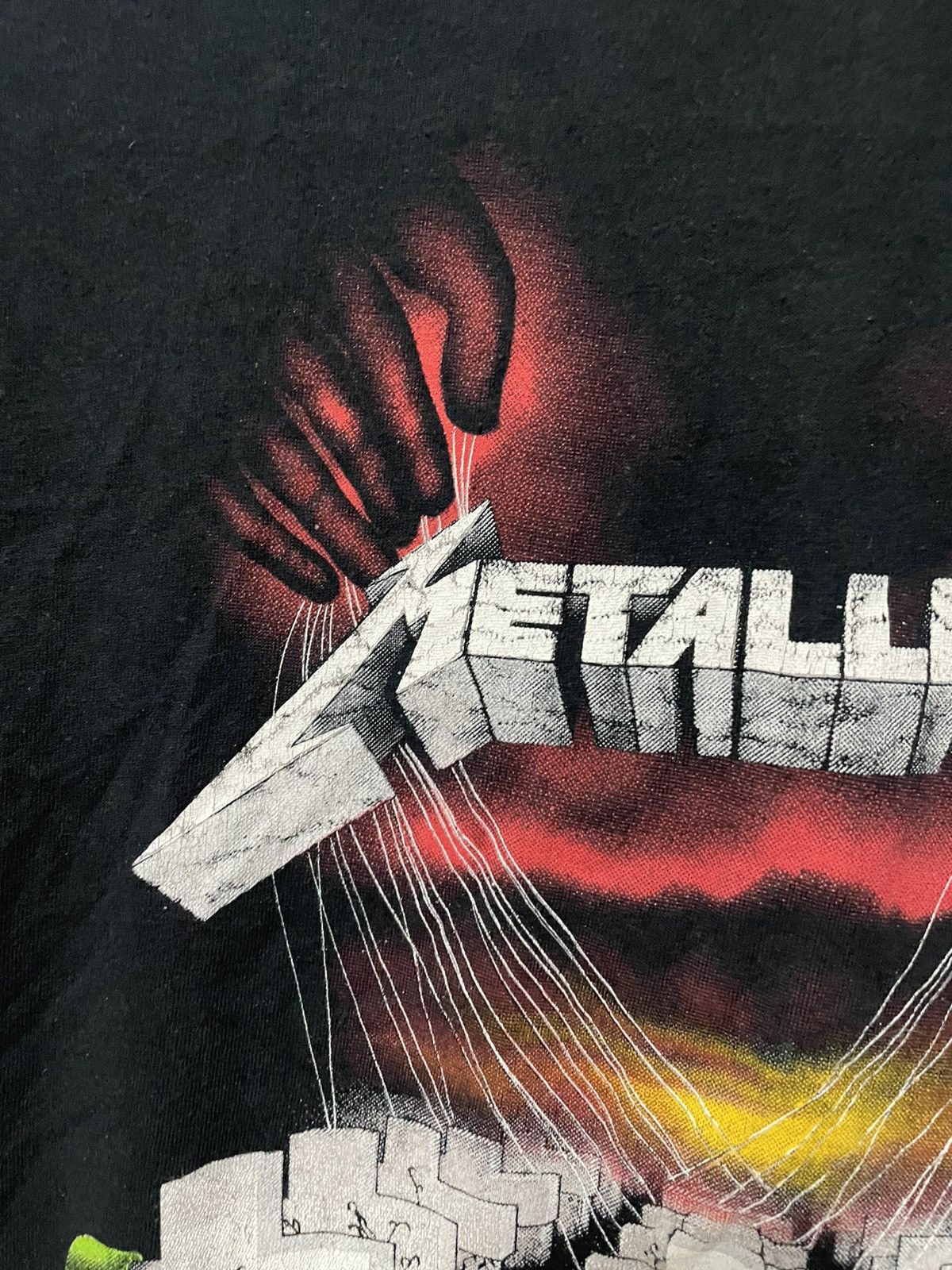 Band Tees Vintage Metallica Master of Puppets 2017 Tour Tee Black XL Size US L / EU 52-54 / 3 - 5 Thumbnail