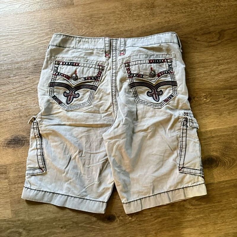 Rock Revival Y2K Rock Revival Grey Cargo Shorts Size US 36 / EU 52 - 7 Thumbnail