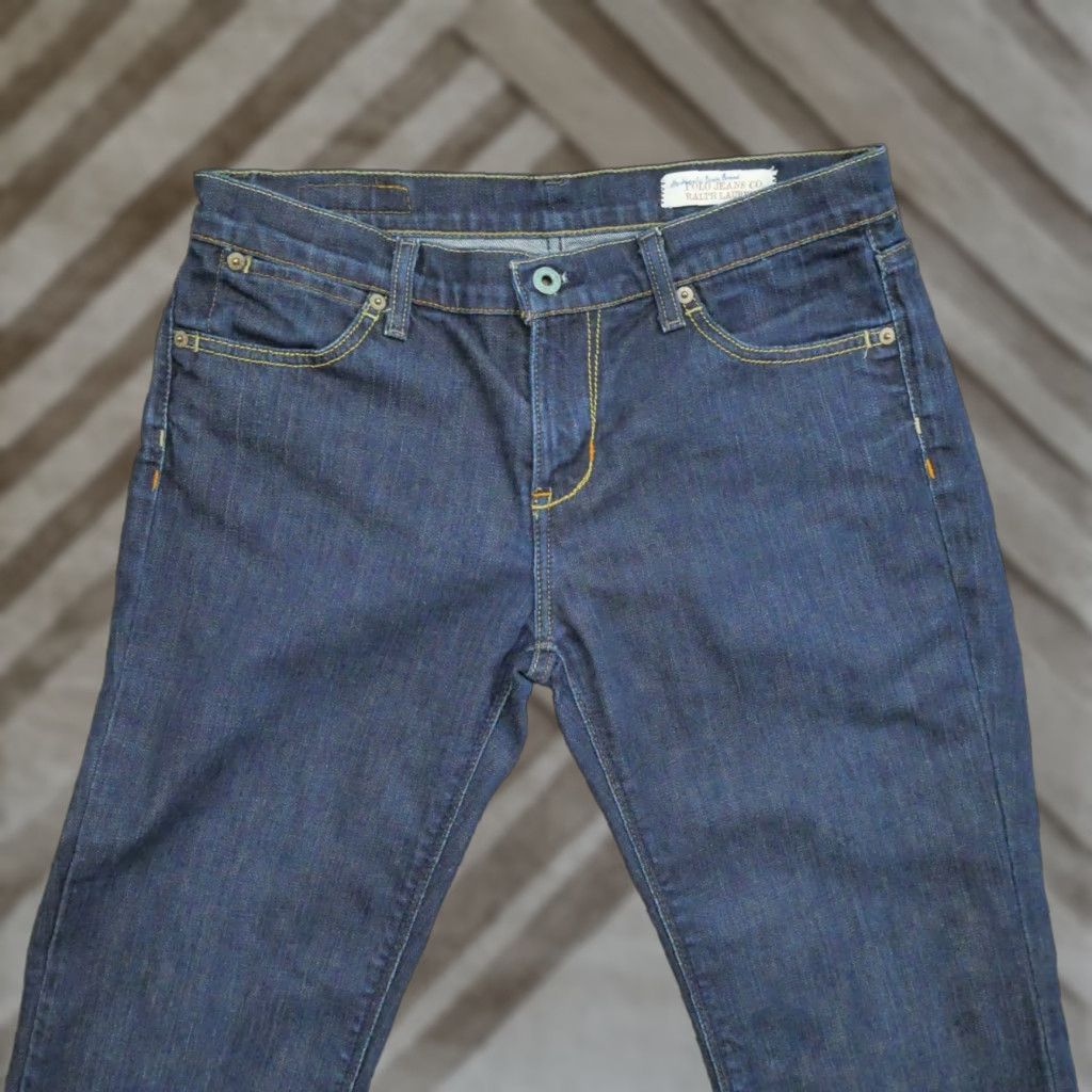 Polo Ralph Lauren Polo Ralph Lauren Jeans Womens 8 Bootcut 32x32 Blue Denim 5-Pocket Distressed Classic Vintage Ladies Pants Size 24" / US 00 / IT 34 - 1 Thumbnail