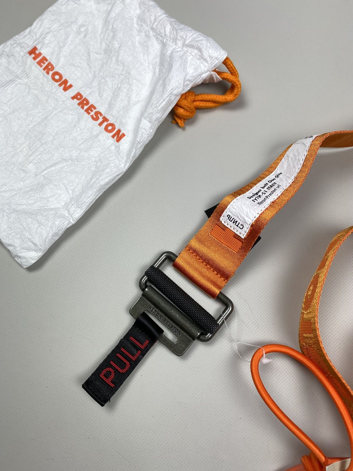 Heron Preston BNWT! Heron Preston KK Tape Belt Orange One Size Size ONE SIZE - 5 Thumbnail