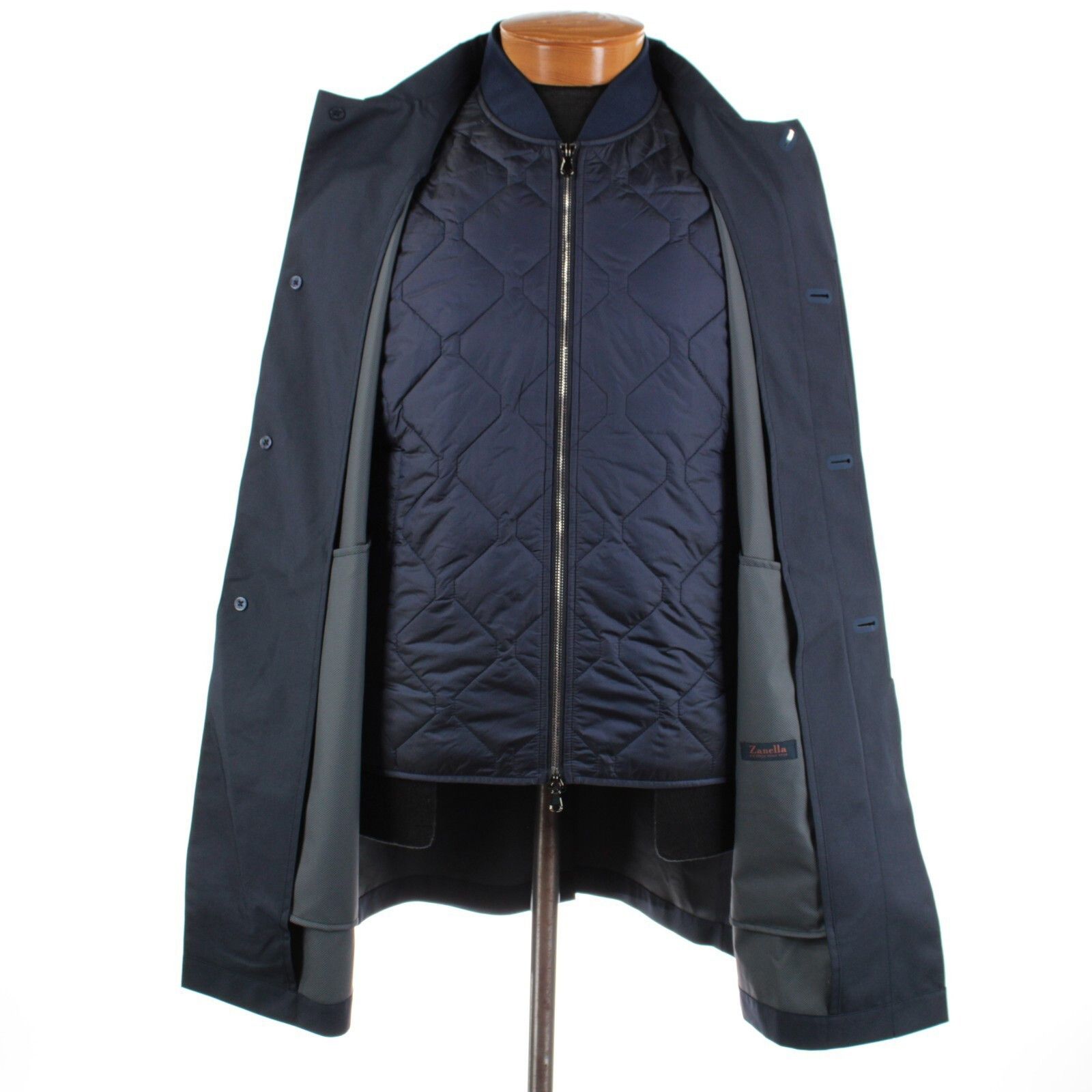 Zanella Zanella Jacket Size L US In Blue Polyester Size US L / EU 52-54 / 3 - 7 Thumbnail