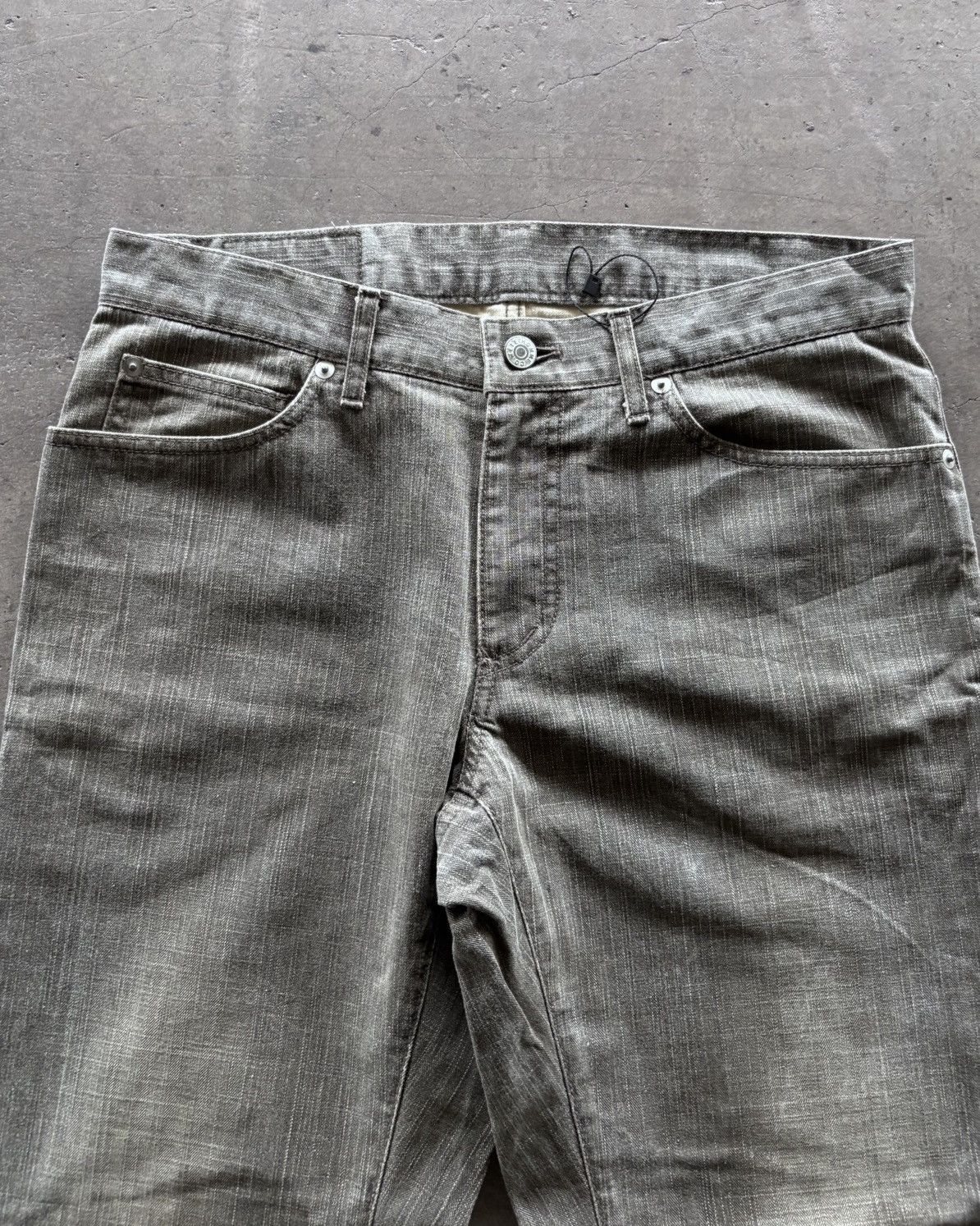 Issey Miyake × Japanese Brand × Tete Homme Tete Homme Brown Flared Denim Jeans Size US 31 - 3 Thumbnail