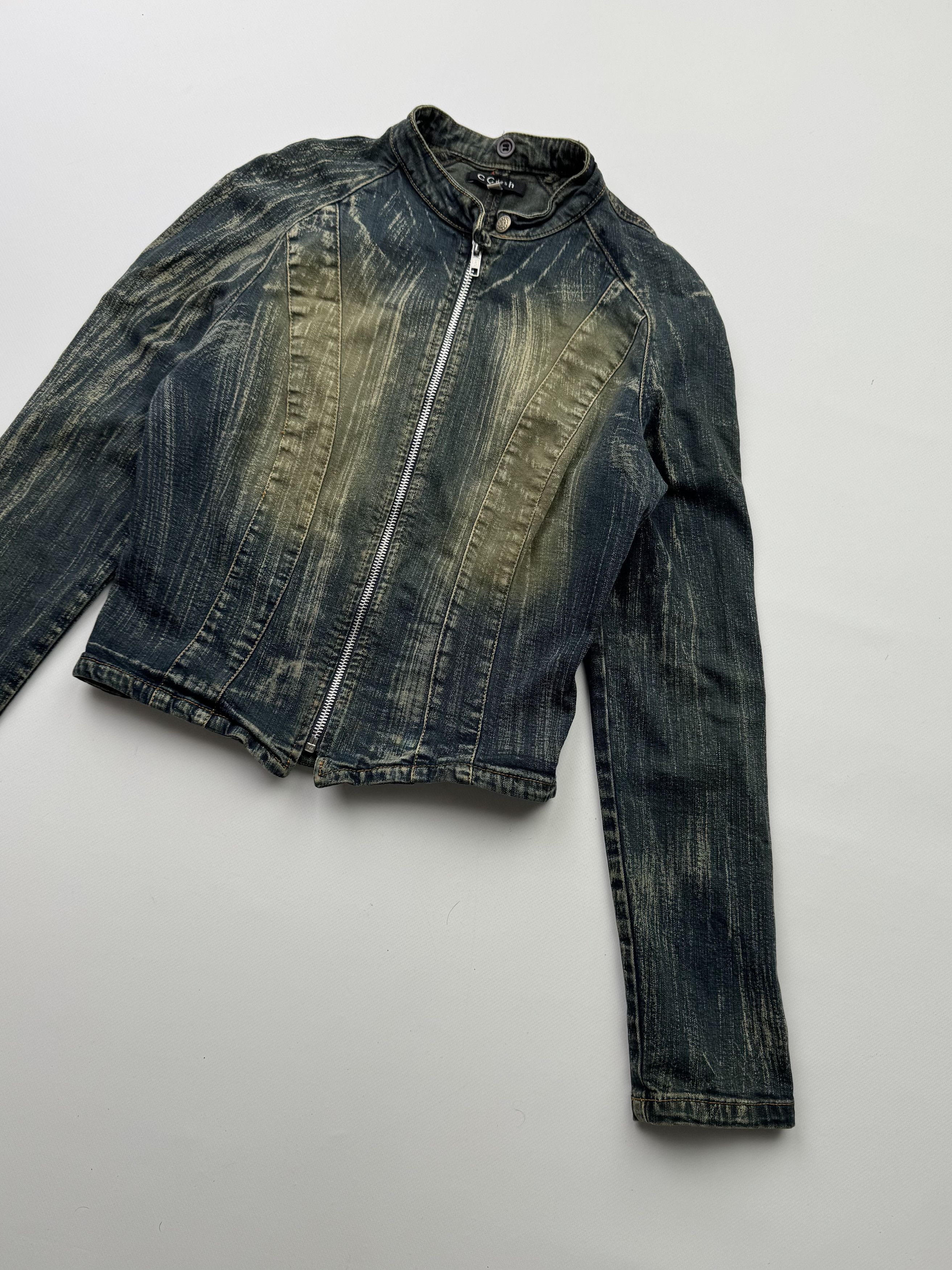 Japanese Brand Vintage Cropped Denim Jacket B720(V528)E2 Size XS / US 0-2 / IT 36-38 - 3 Thumbnail