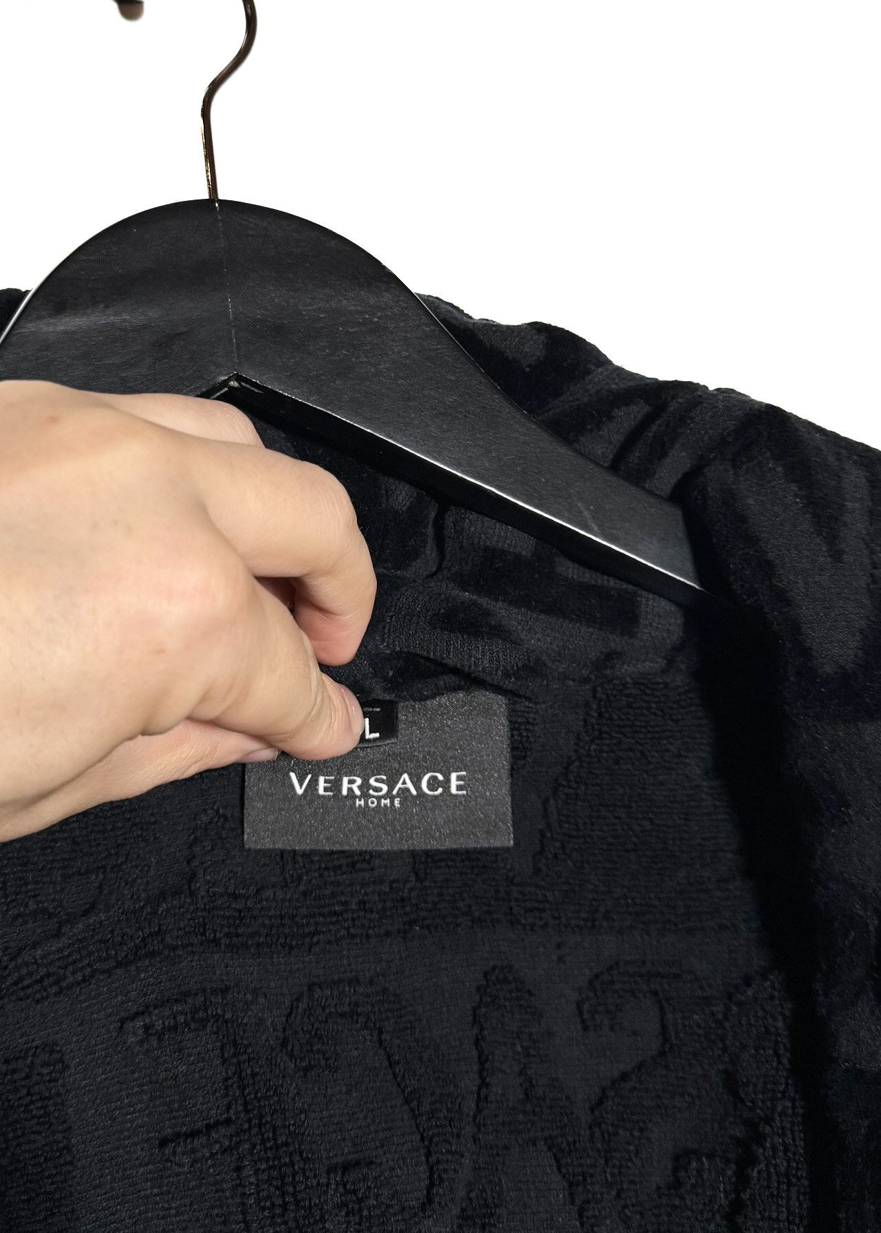 Versace Versace Black I Love Baroque Logo Bathrobe Size US L / EU 52-54 / 3 - 8 Thumbnail
