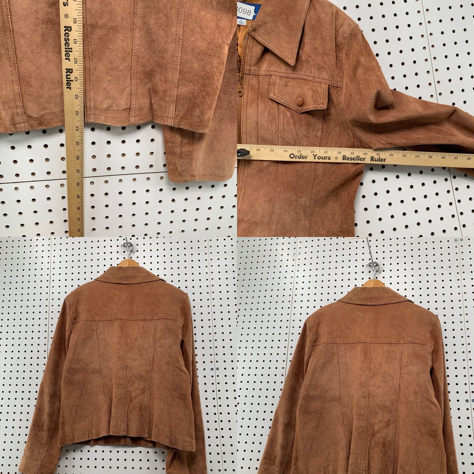 Express VINTAGE Express Blues Suede Jacket Womens Large Brown Western Cowboy Jacket Size L / US 10 / IT 46 - 9 Thumbnail