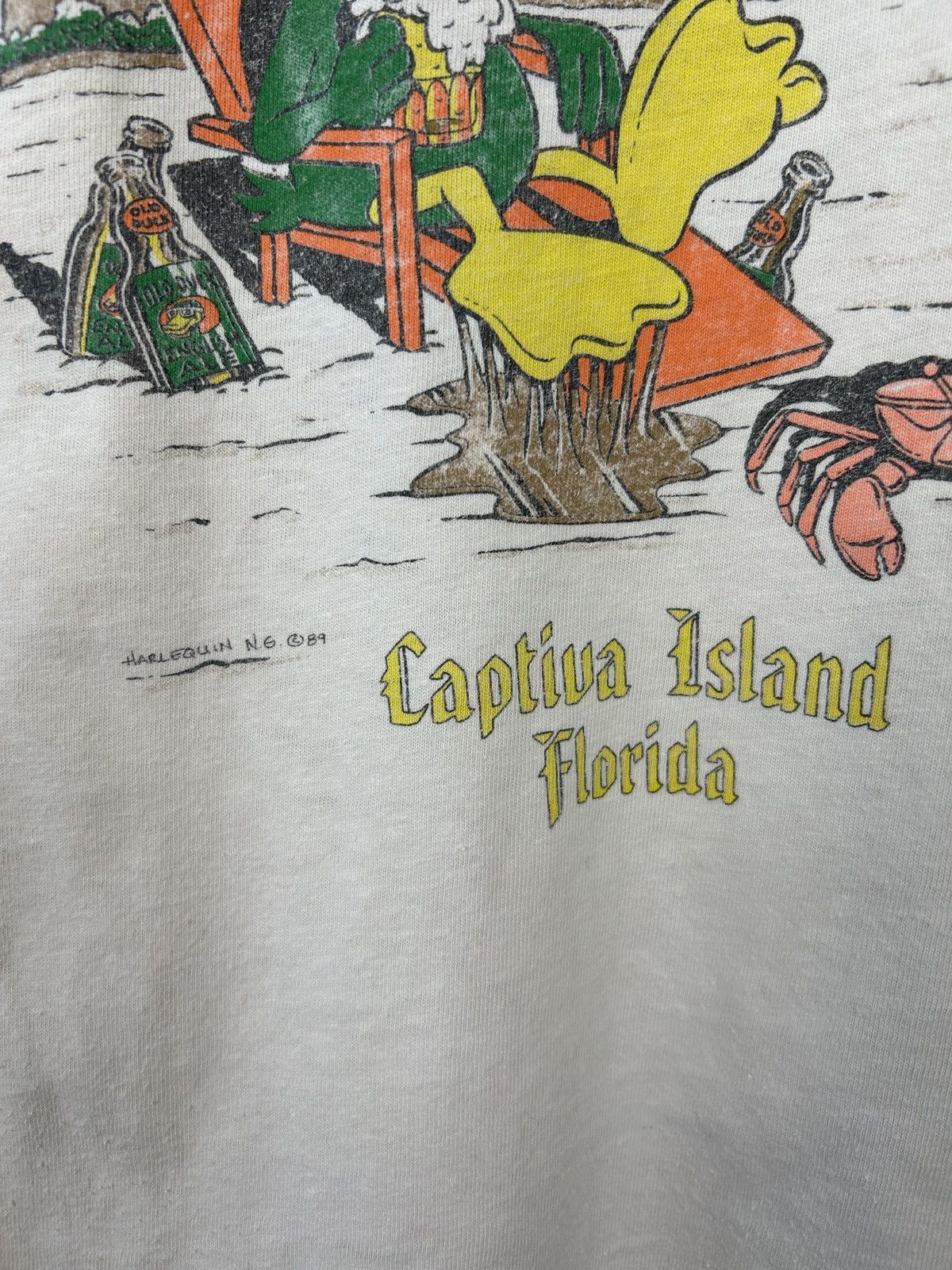 Hanes Vintage 1989 The Mucky Duck Captiva Island Florida 80s Size US L / EU 52-54 / 3 - 5 Thumbnail
