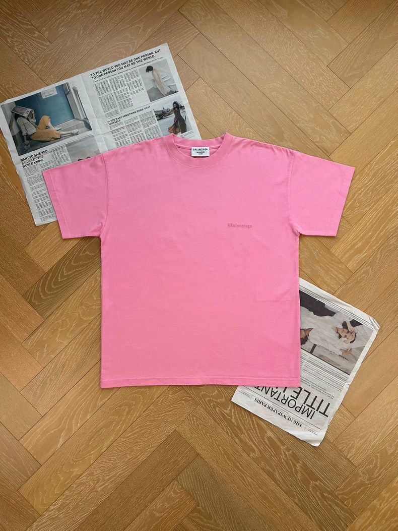 Balenciaga Balenciaga Vintage Plain Short Sleeve Drop Shoulder T-Shir Size US S / EU 44-46 / 1 - 1 Thumbnail