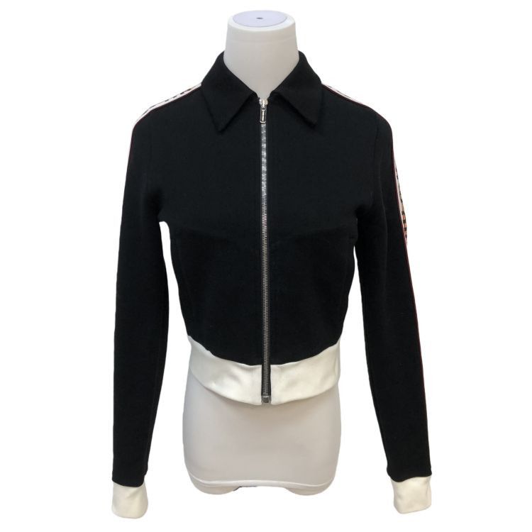 Miu Miu Miu Miu Logo Stripe Zip Jacket Size S Size S / US 4 / IT 40 - 1 Thumbnail