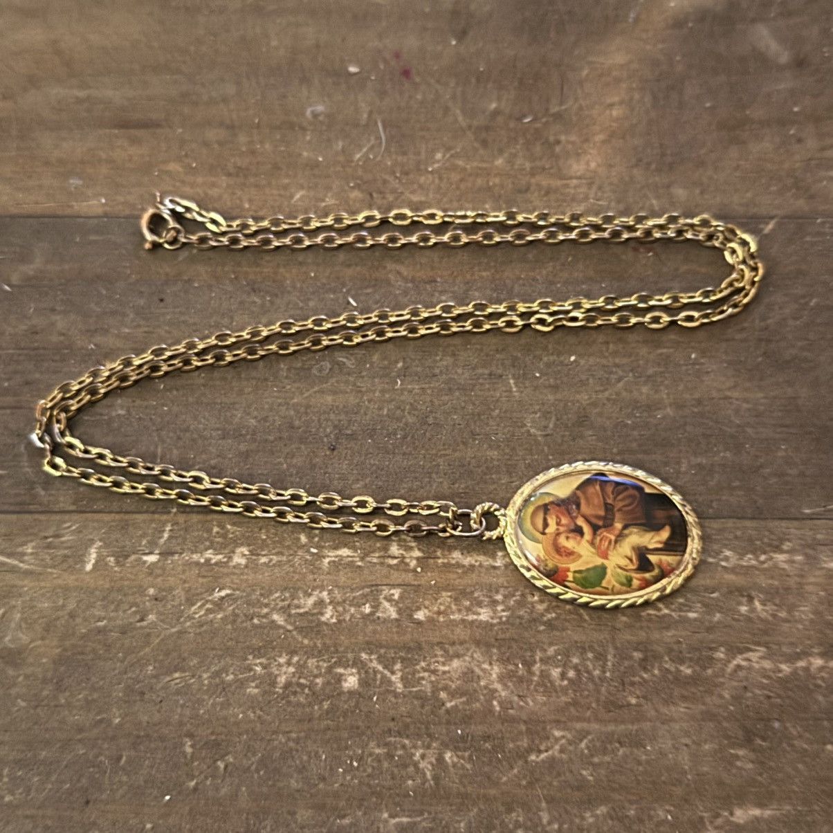 Vintage Vintage St Anthony of Padua medallion pendant necklace Size ONE SIZE - 2 Thumbnail