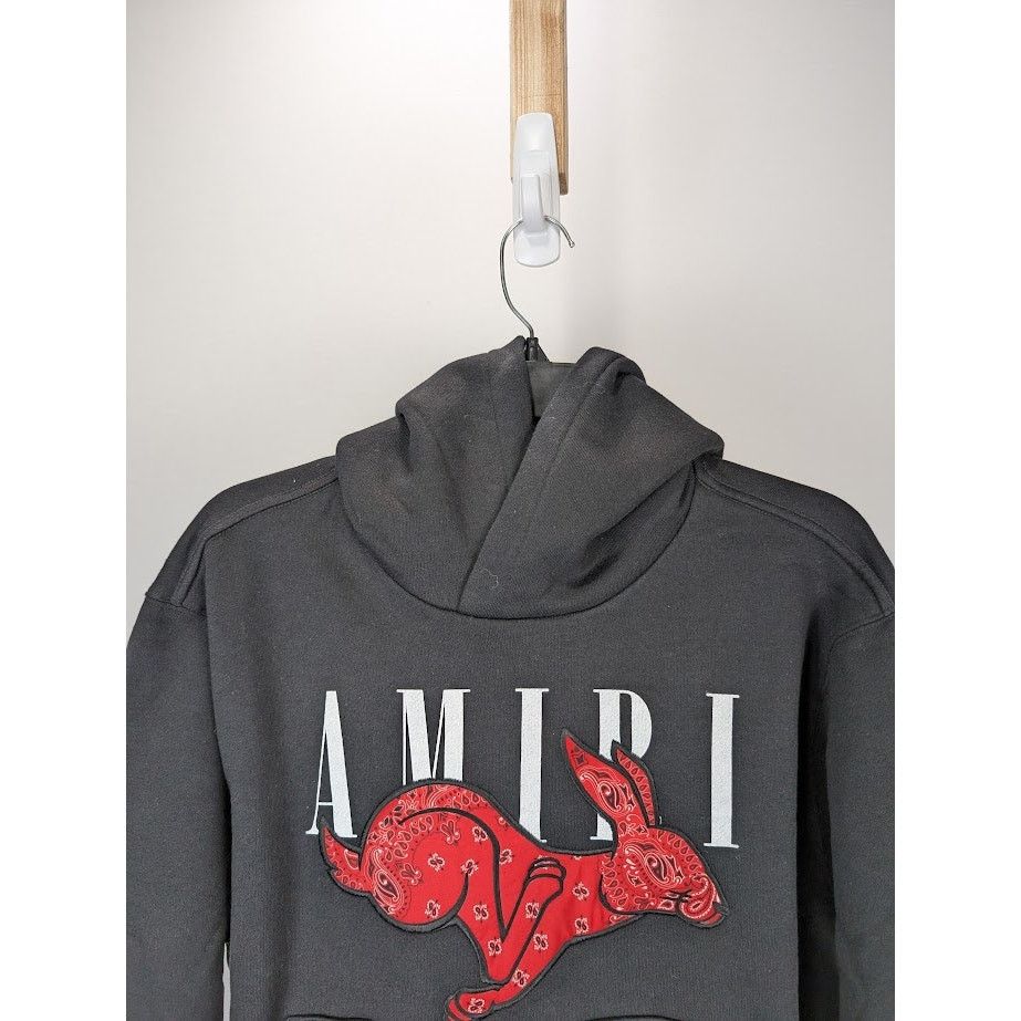 Amiri o1rshd1 CNY Rabbit Logo Hoodie in Black Size US L / EU 52-54 / 3 - 4 Thumbnail