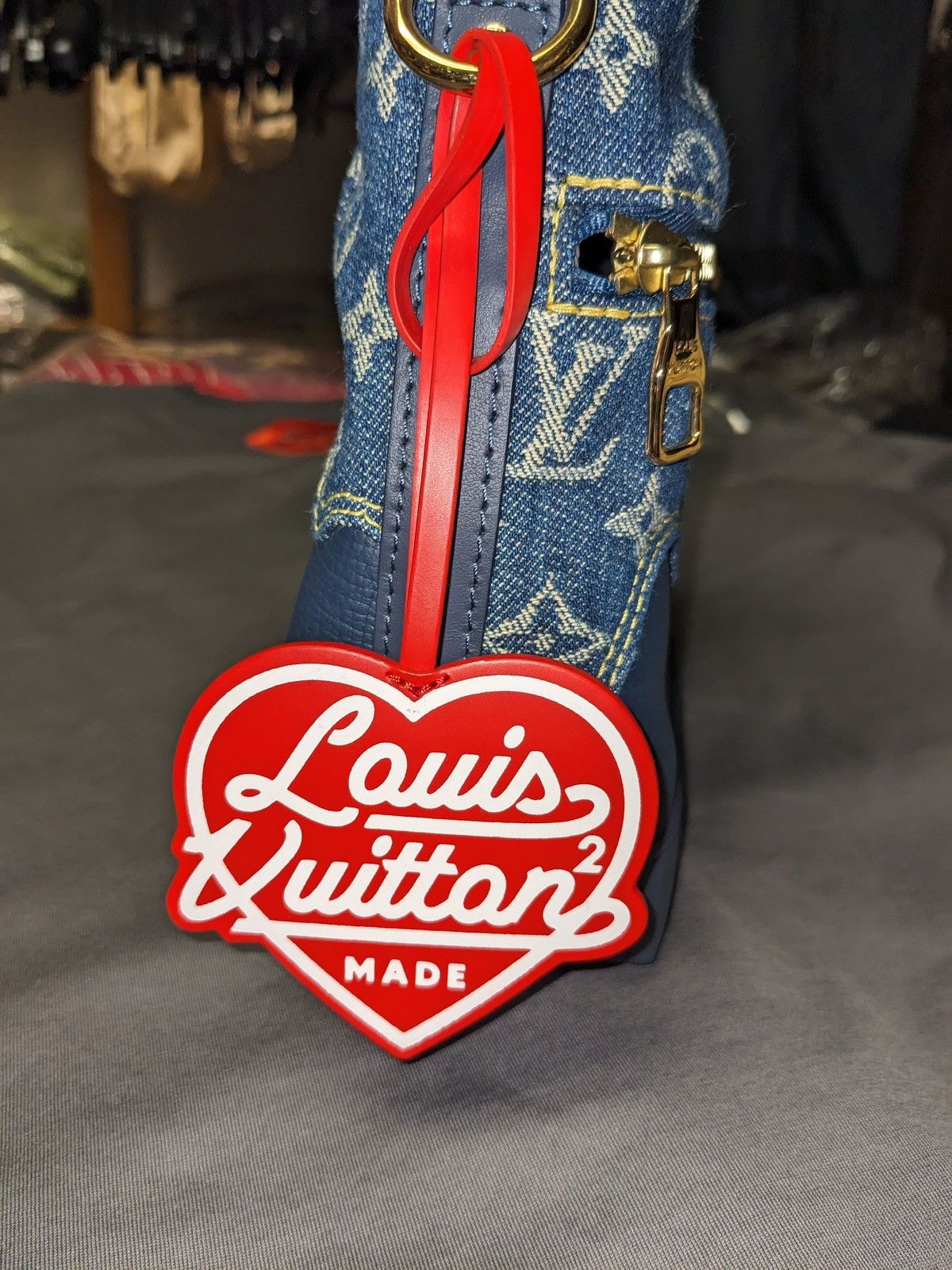 Louis Vuitton LOUIS VUITTON NIGO JAPANESE CRUISER HAND BAG DENIM MONOGRAM Size ONE SIZE - 7 Thumbnail