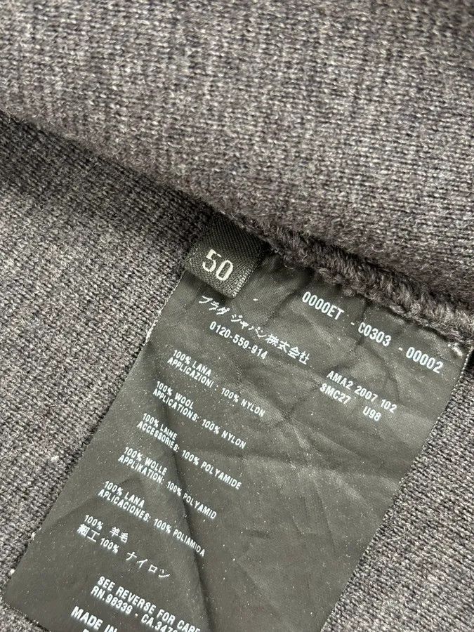 Prada AW2007 Prada Grey Wool Blend Nylon Sleeves Track Jacket Size US M / EU 48-50 / 2 - 11 Thumbnail