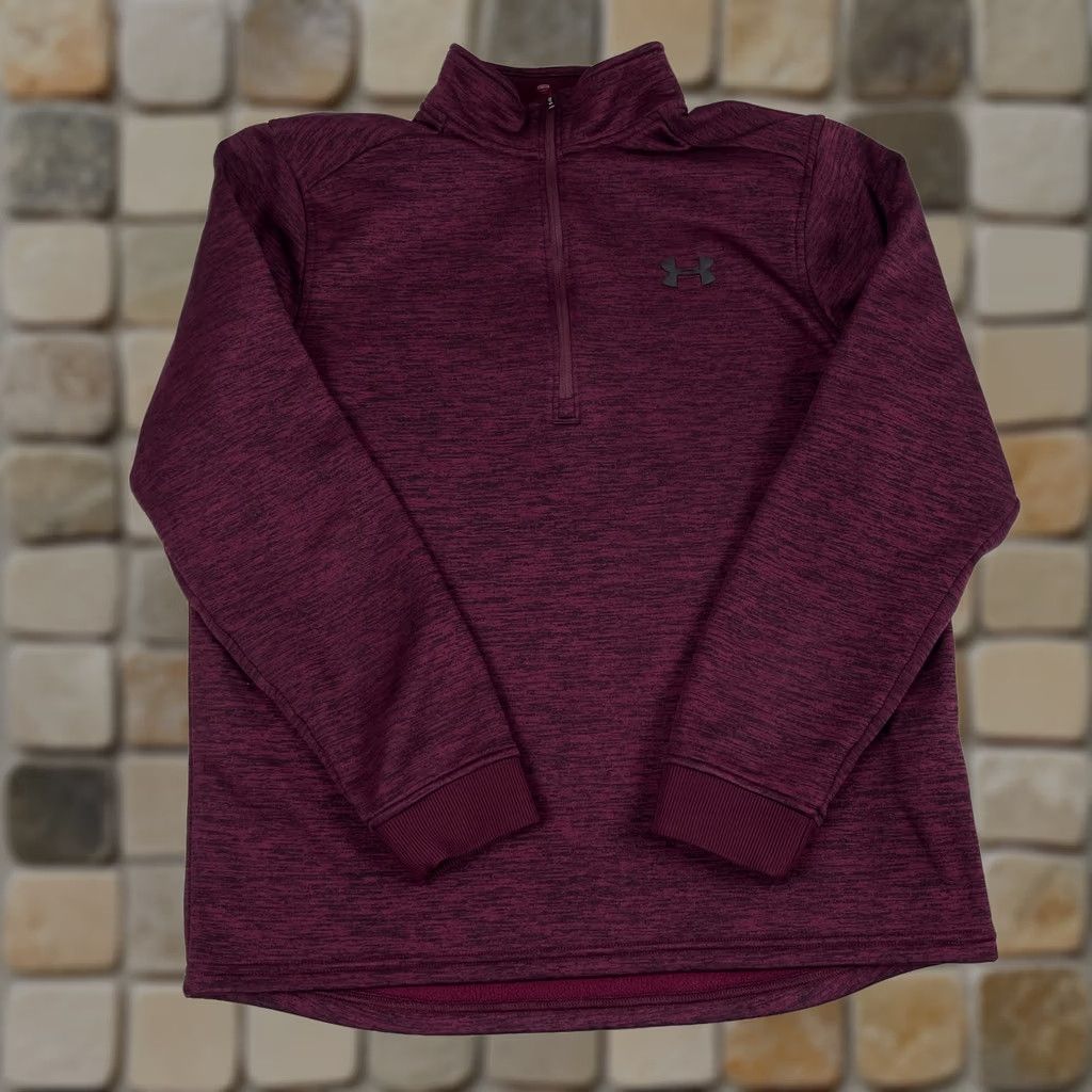 Under Armour Under Armour Sweater Mens Medium Red ColdGear 1/4 Zip Lined Golf Maroon Polo Shirt Sportswear Casual Outdoors Mens Size US M / EU 48-50 / 2 - 1 Thumbnail