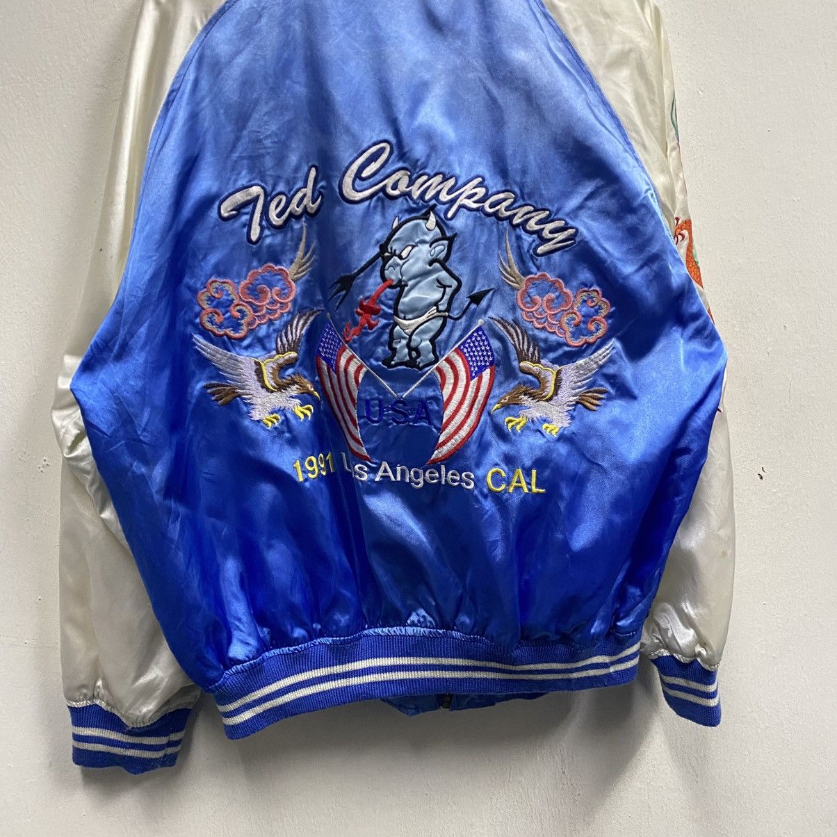 Tedman Ted Company Sukajan Jacket USA Los Angeles Eagle Devil Satin Size US L / EU 52-54 / 3 - 5 Thumbnail