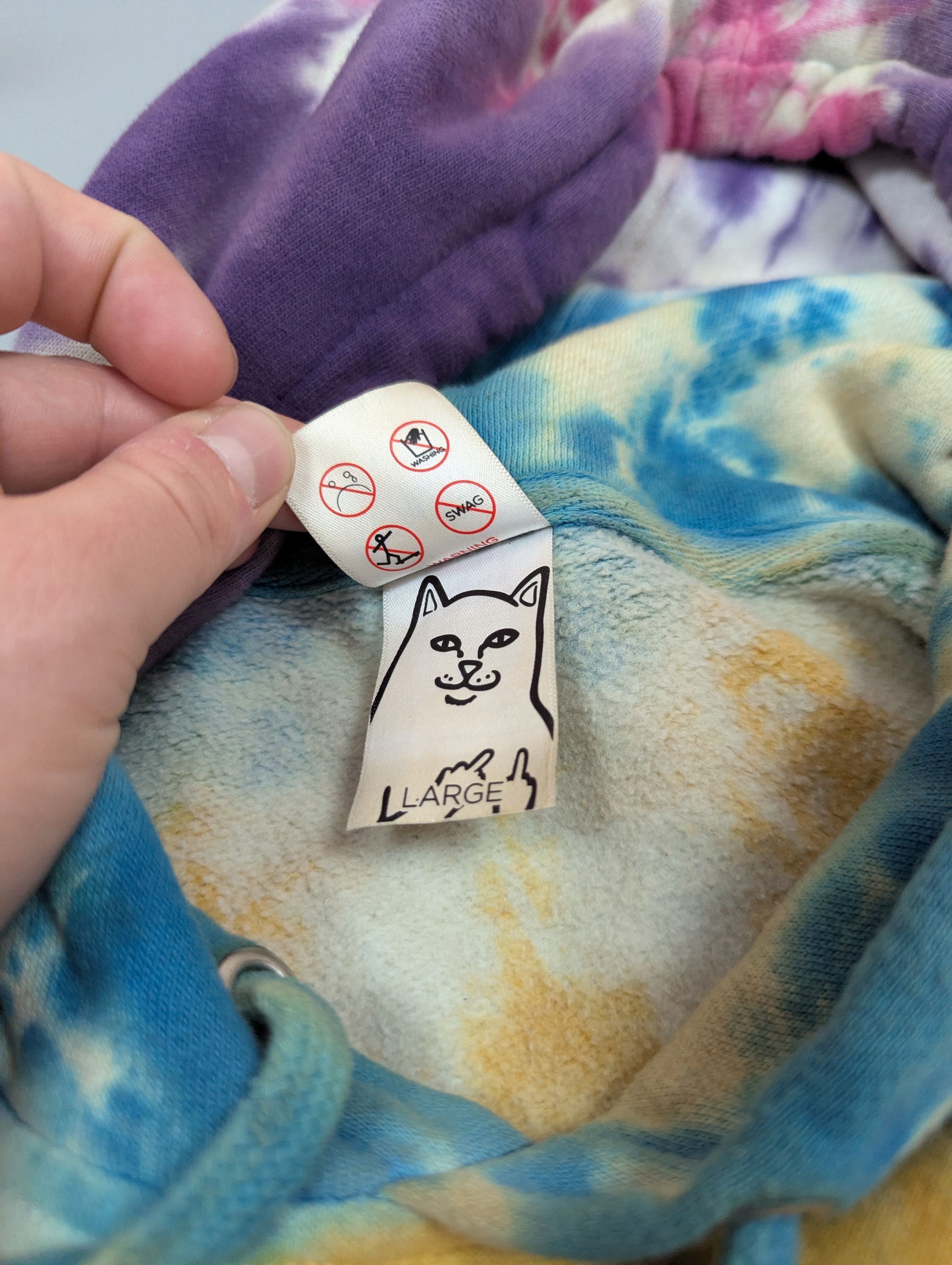RIPNDIP RipNDip Tie Dye Hoodie – Lord Nermal Graphic Streetwear Size US L / EU 52-54 / 3 - 12 Thumbnail