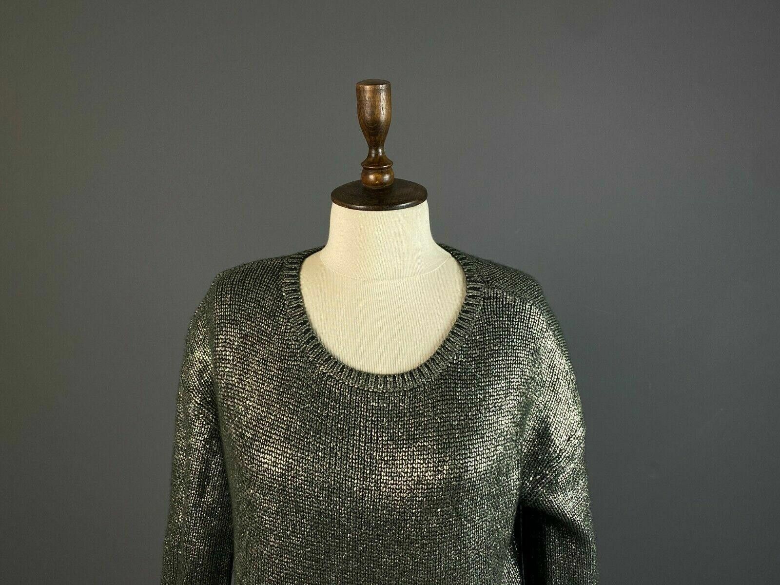 Designer Ladies FFC Khaki Green Wool Warm Knit Sweater Size S / M Size M / US 6-8 / IT 42-44 - 2 Thumbnail