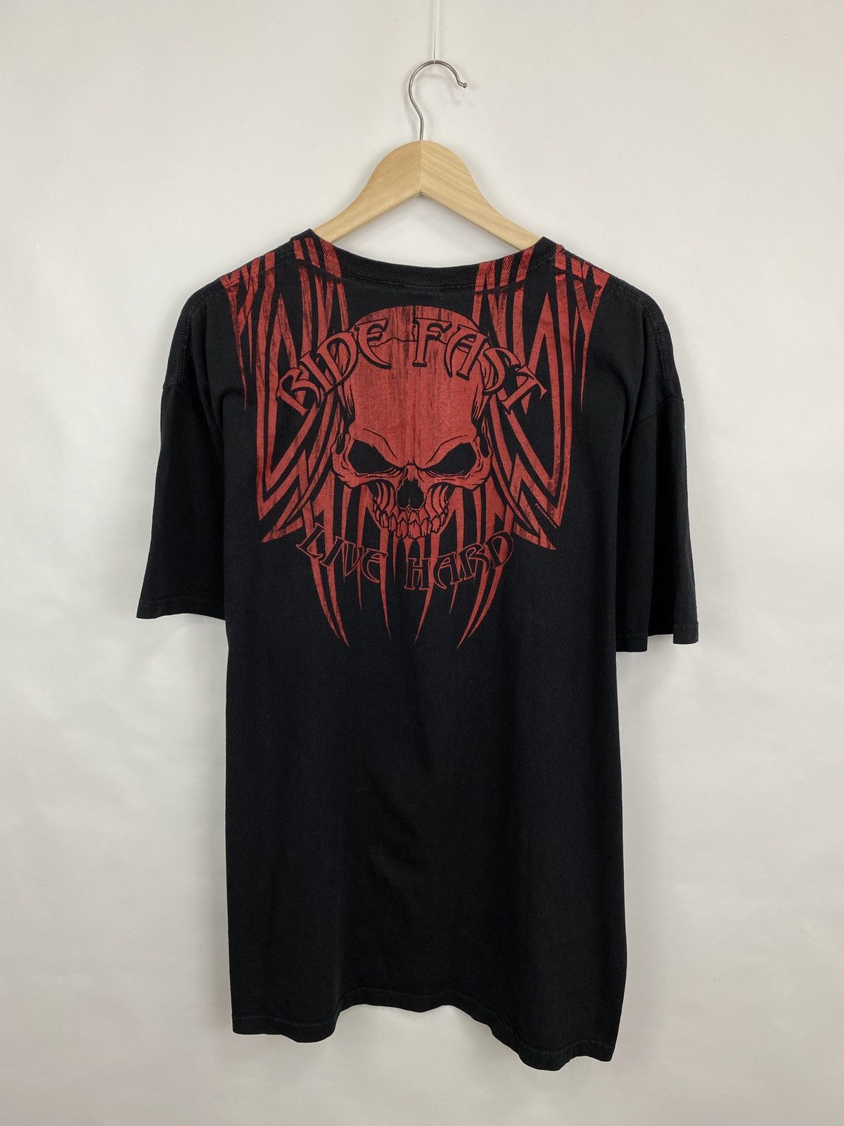 Affliction 💀 Ride Fast Live Hard Skull Y2K 2010 Affliction Tapout Style Size US XL / EU 56 / 4 - 7 Thumbnail