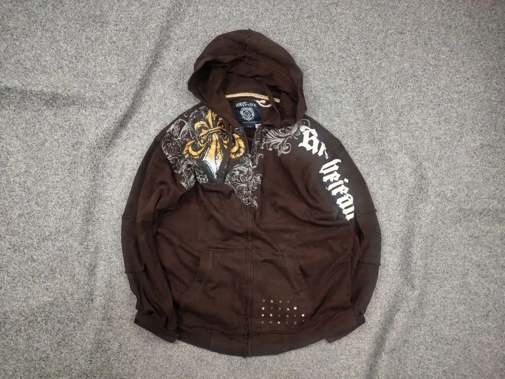 If Six Was Nine Vintage Kayden K Y2K Tattoo Affliction Zip Hoodie opium LGB Size US XL / EU 56 / 4 - 1 Thumbnail
