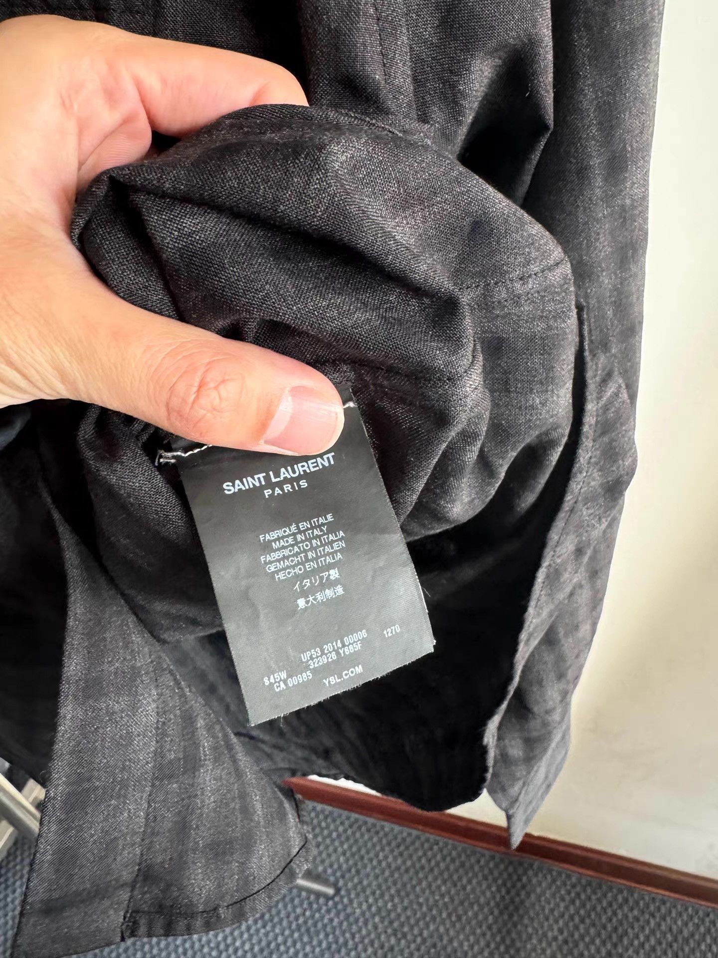 Saint Laurent Paris Saint Laurent SLP Black Plaid Shirt (Hedi Era) Q17 Size US L / EU 52-54 / 3 - 6 Thumbnail