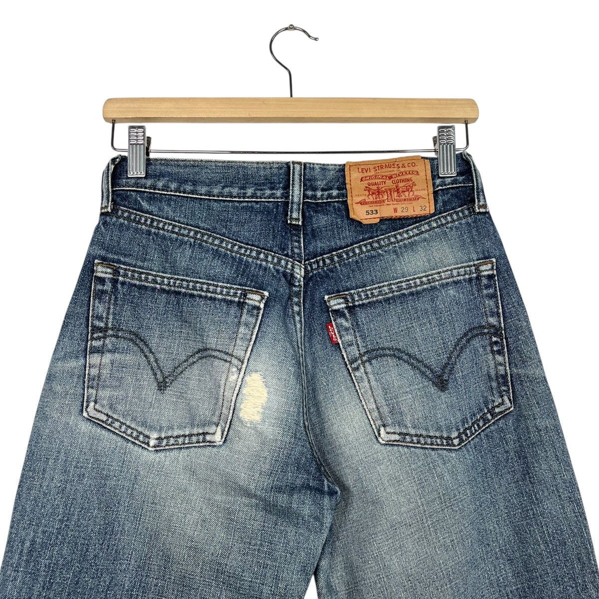 Levi's Vintage Levis 533 Distressed Denim Jeans Size US 29 - 8 Thumbnail