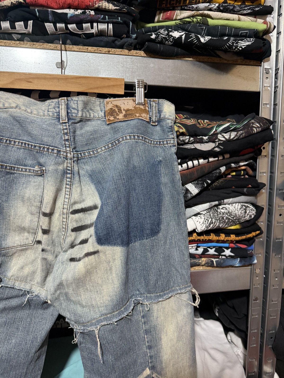 Japanese Brand CYBER PUNK Y2K VSCT JEANS DENIM NAVY AVANT GARD JEANS HYPE Size US 36 / EU 52 - 6 Thumbnail