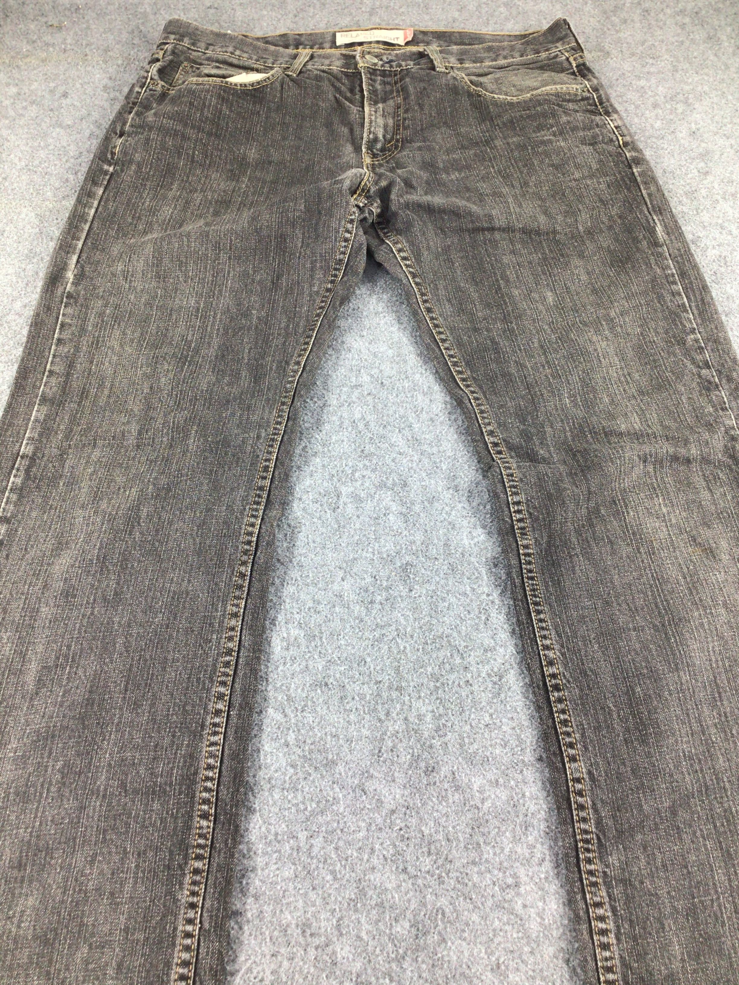 Levi's Vintage Levis 559 Jeans Faded Black Denim -J471 Size US 37 - 3 Thumbnail