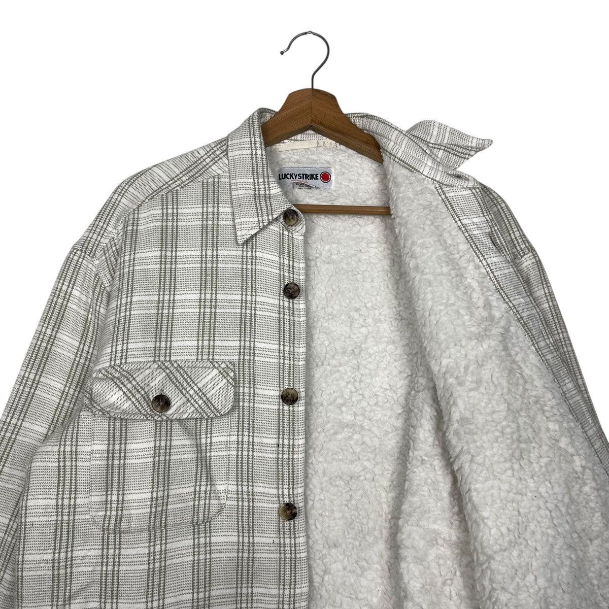 ICON Motorsports Vintage 90s Lucky Strike Sherpa Lining Button Jacket Size US M / EU 48-50 / 2 - 8 Thumbnail