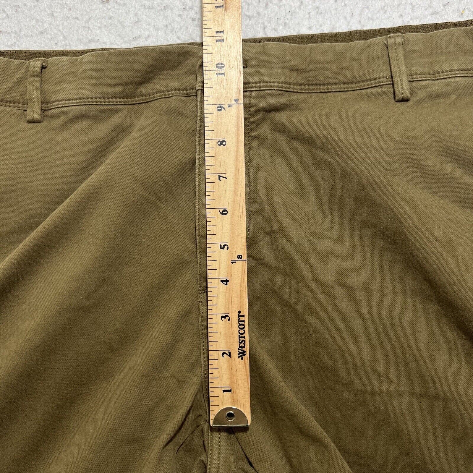 Other Cortefiel 42 Flat Front Dark Brown/Green Chino Pants (42x28) Size US 42 / EU 58 - 11 Thumbnail