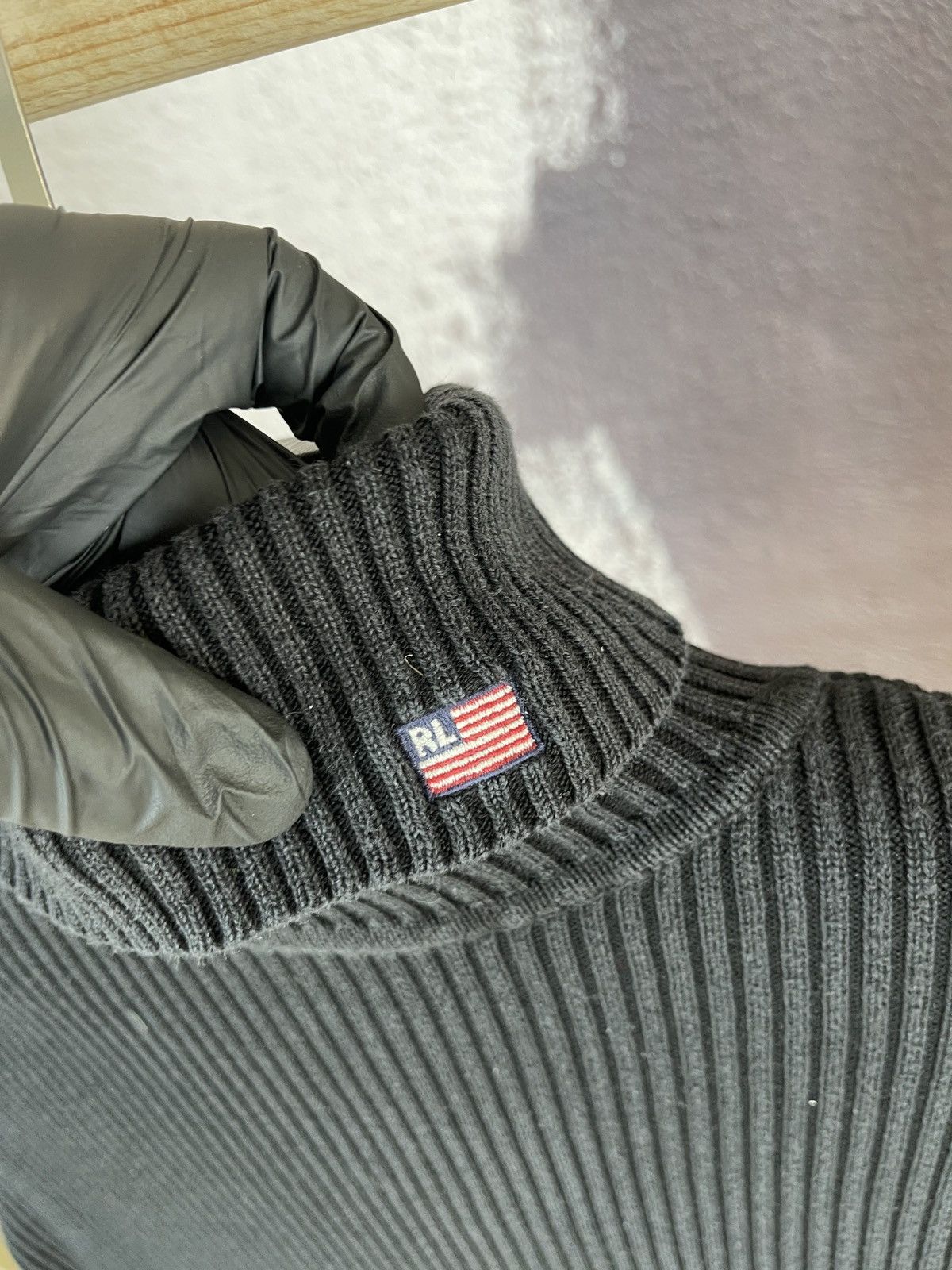 Polo Ralph Lauren Polo Jeans company Ralph Lauren black turtleneck logo knit Size M / US 6-8 / IT 42-44 - 7 Thumbnail