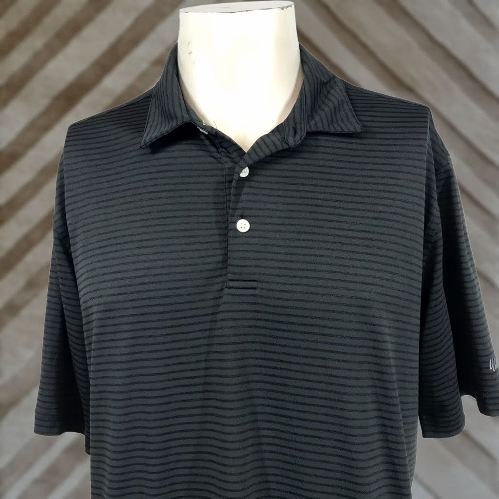 Vintage WALTER HAGEN GOLF Shirt Mens L Black Short Sleeve Collared Polyester Size US L / EU 52-54 / 3 - 1 Thumbnail