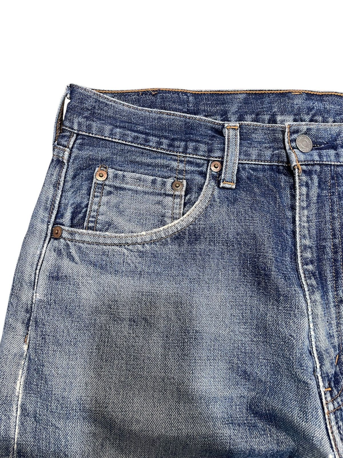 Japanese Brand × Levi's Vintage Levi’s 504Z Big E Selvedge Distressed Denim Size US 32 / EU 48 - 3 Thumbnail