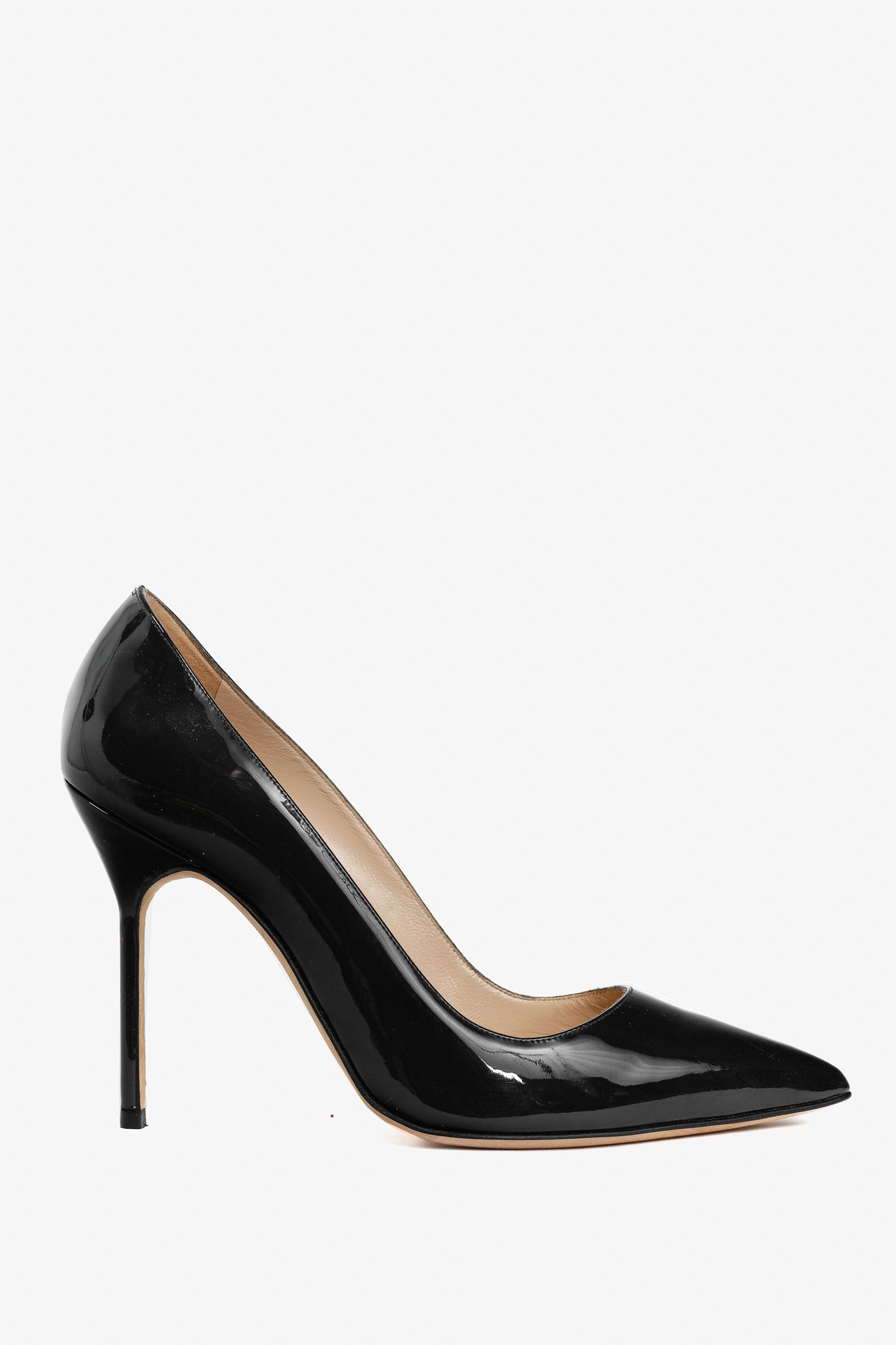 Manolo Blahnik Manolo Blahnik BB Patent Leather Pointed-Toe Pumps Size US 7.5 / IT 37.5 - 1 Thumbnail