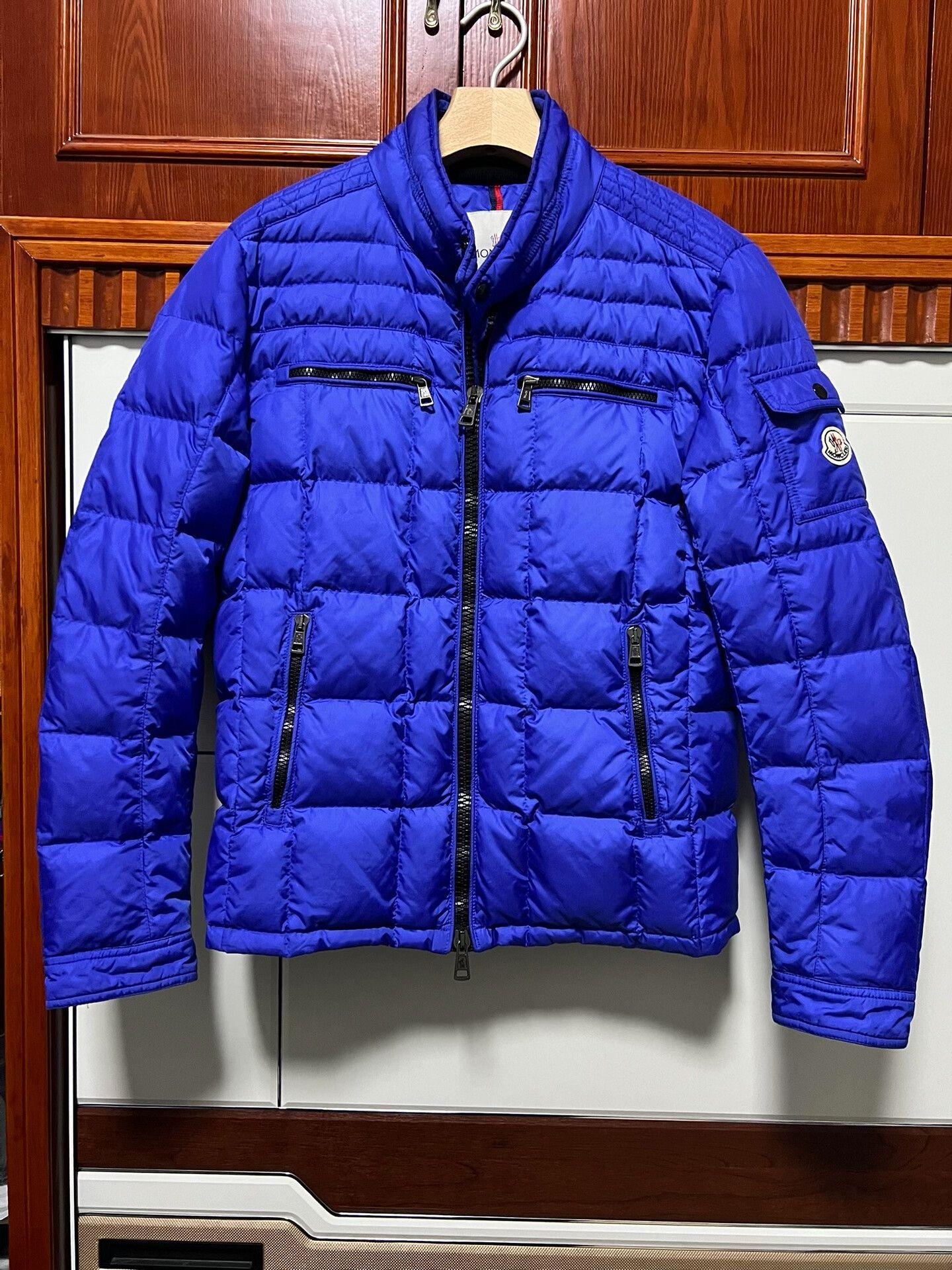 Moncler Moncler Aubin Men's Moto Down Jacket Size US L / EU 52-54 / 3 - 1 Thumbnail