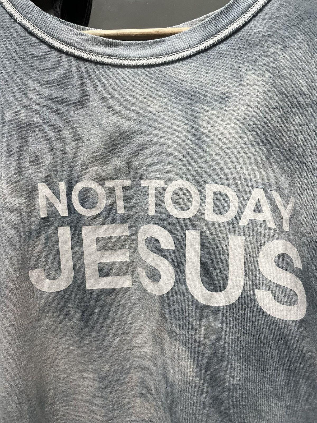 Vintage NOT TODAY JESUS statement text art goth metal tie dye rock Size US XXL / EU 58 / 5 - 5 Thumbnail