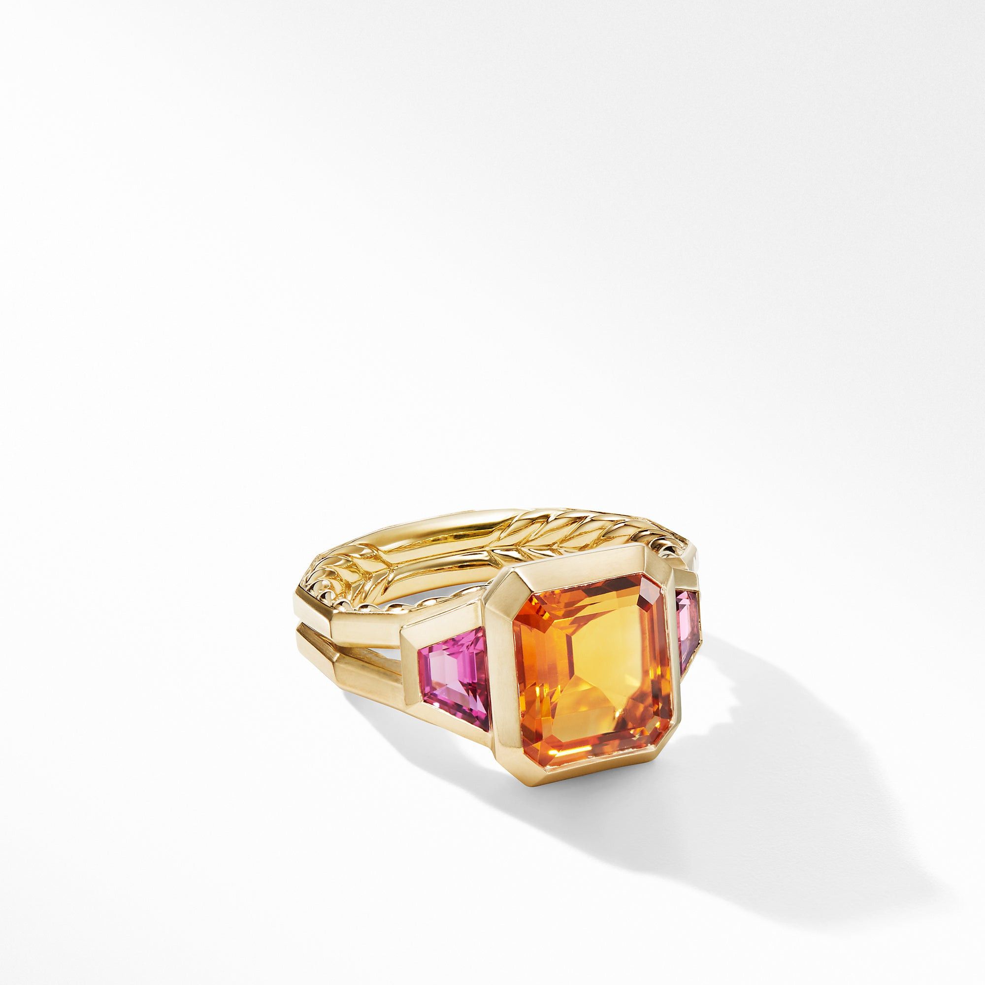 David Yurman o1s1wg111025 R14235/ Size 6 / Three Stone Ring in Golden Size ONE SIZE - 1 Thumbnail