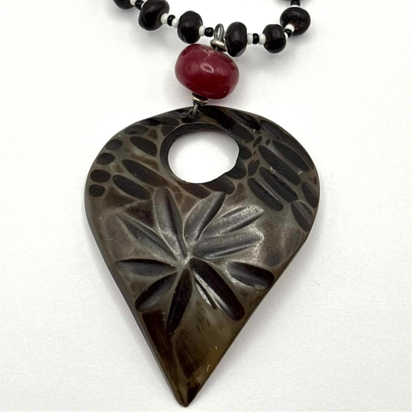 Other Vintage Brown Beaded Floral Necklace Size ONE SIZE - 2 Thumbnail