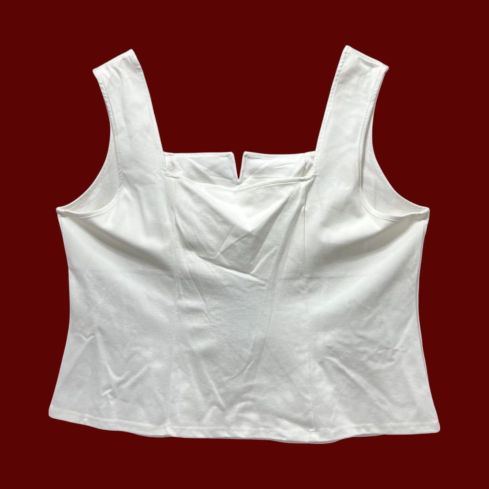Other Future Collective - Women's Notch Front Tank Top - White - 3 Size 3XL / US 20-22 - 4 Thumbnail