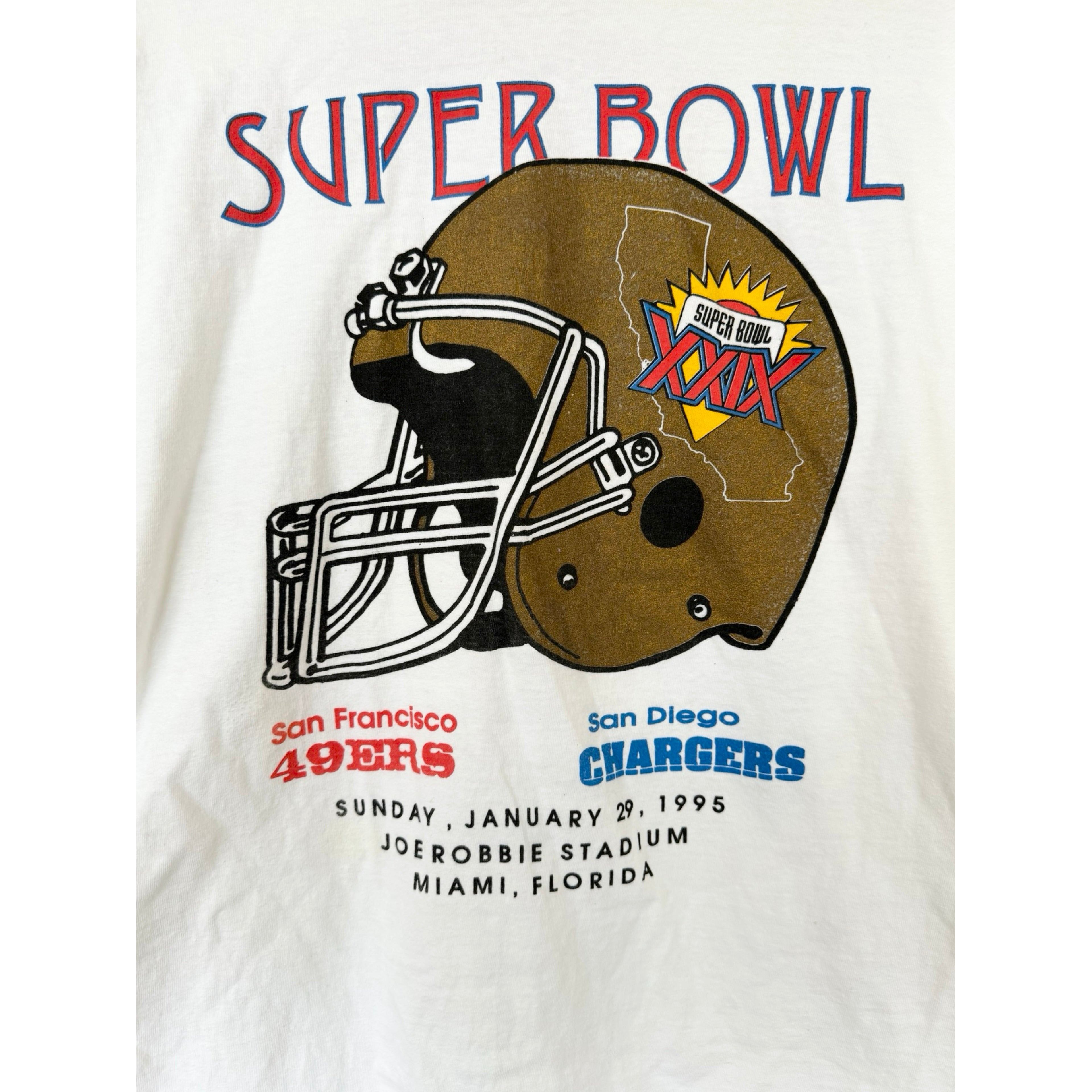 Vintage Super Bowl 1995 Chiefs vs Chargers Size US XL / EU 56 / 4 - 3 Thumbnail
