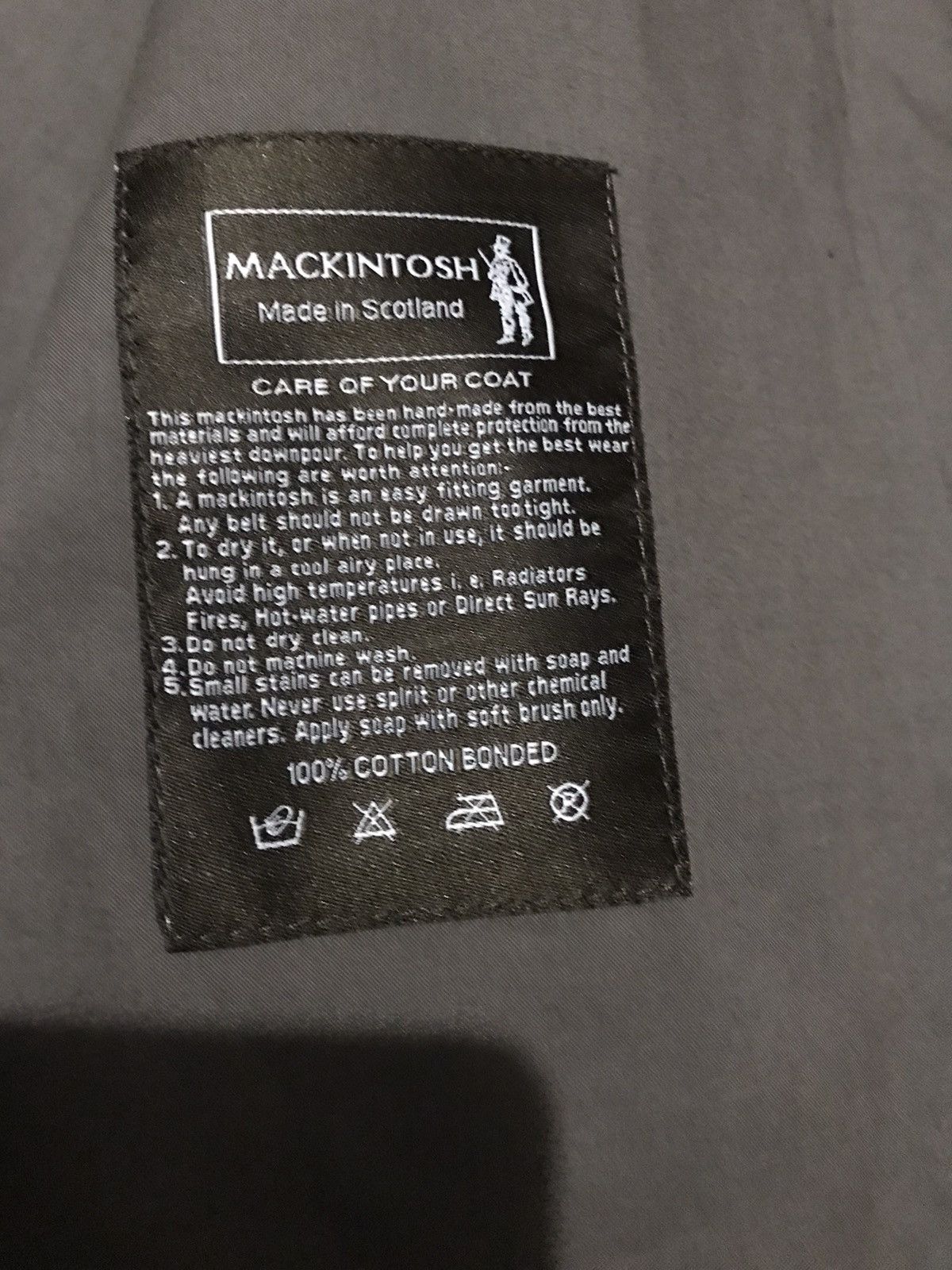Mackintosh MACKINTOSH RAINCOAT made in SCOTLAND of pure combed cotton Size US S / EU 44-46 / 1 - 6 Thumbnail