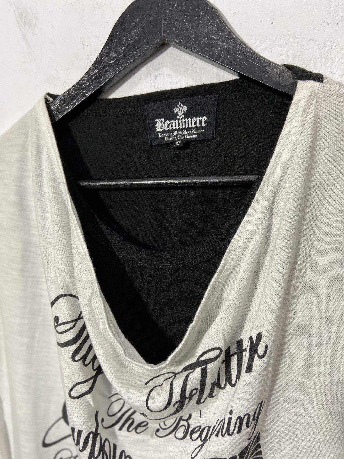 Beauty Beast × Japanese Brand Y2K Japanese Rock Poem Beaumere Double Layer Raglan Tshirt Size US M / EU 48-50 / 2 - 3 Thumbnail