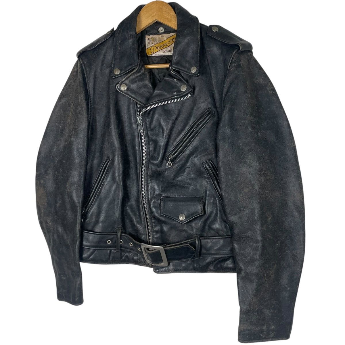 Schott 💥VINTAGE SCHOTT PERFECTO BIKER JACKET Size US S / EU 44-46 / 1 - 3 Thumbnail