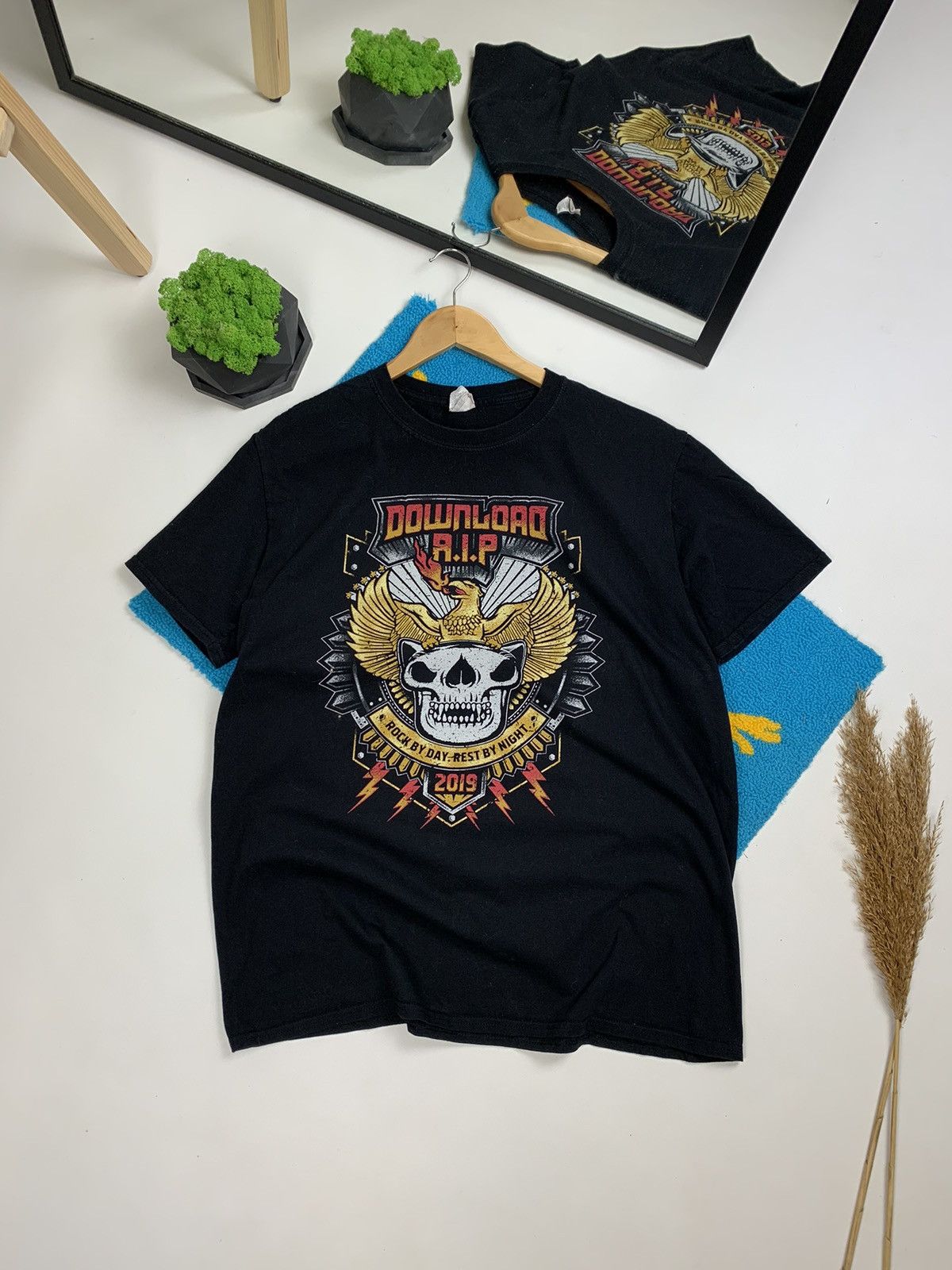 Band Tees × Vintage Downlord RIP Big Logo Printed T-Shirt Size US L / EU 52-54 / 3 - 1 Thumbnail