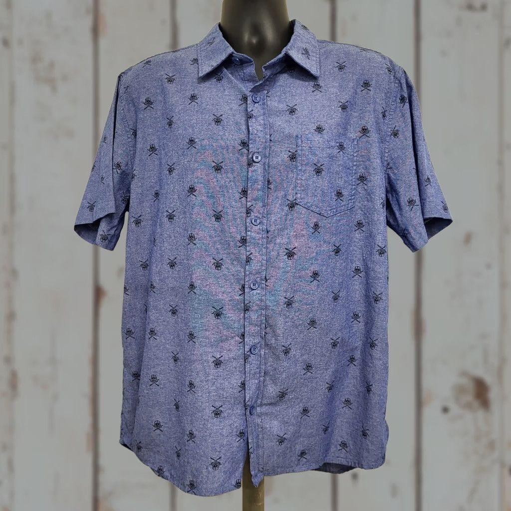 Star Wars VINTAGE Star Wars Shirt Mens XL Blue Button Up Darth Vader All Over Print Comicon Size US XL / EU 56 / 4 - 1 Thumbnail