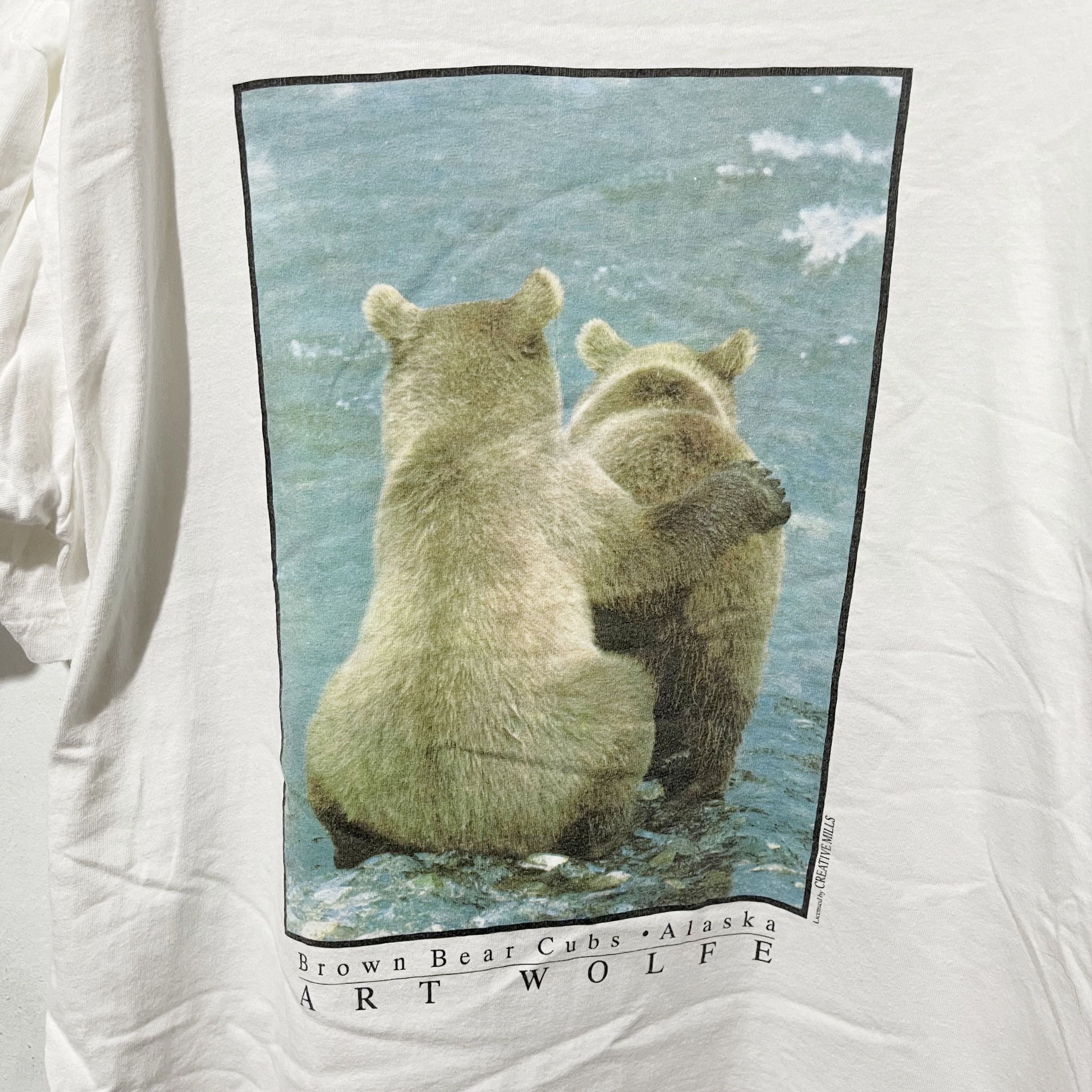 Vintage Vintage 90s Art Wolfe Brown Bear Cubs Alaska T-Shirt Size US L / EU 52-54 / 3 - 2 Thumbnail
