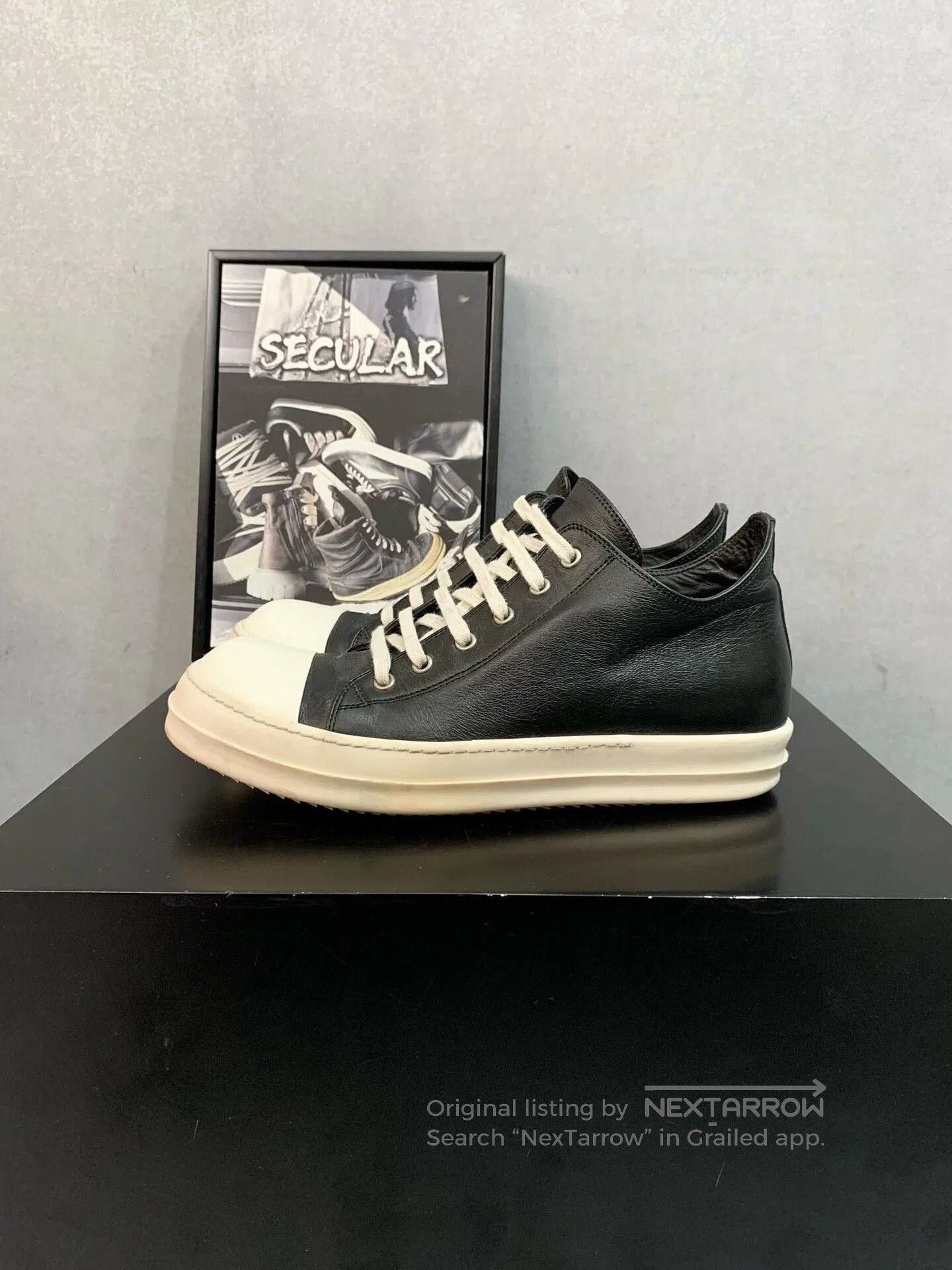 Rick Owens Rick Owens Leather Low. Size US 8.5 / EU 41-42 - 3 Thumbnail