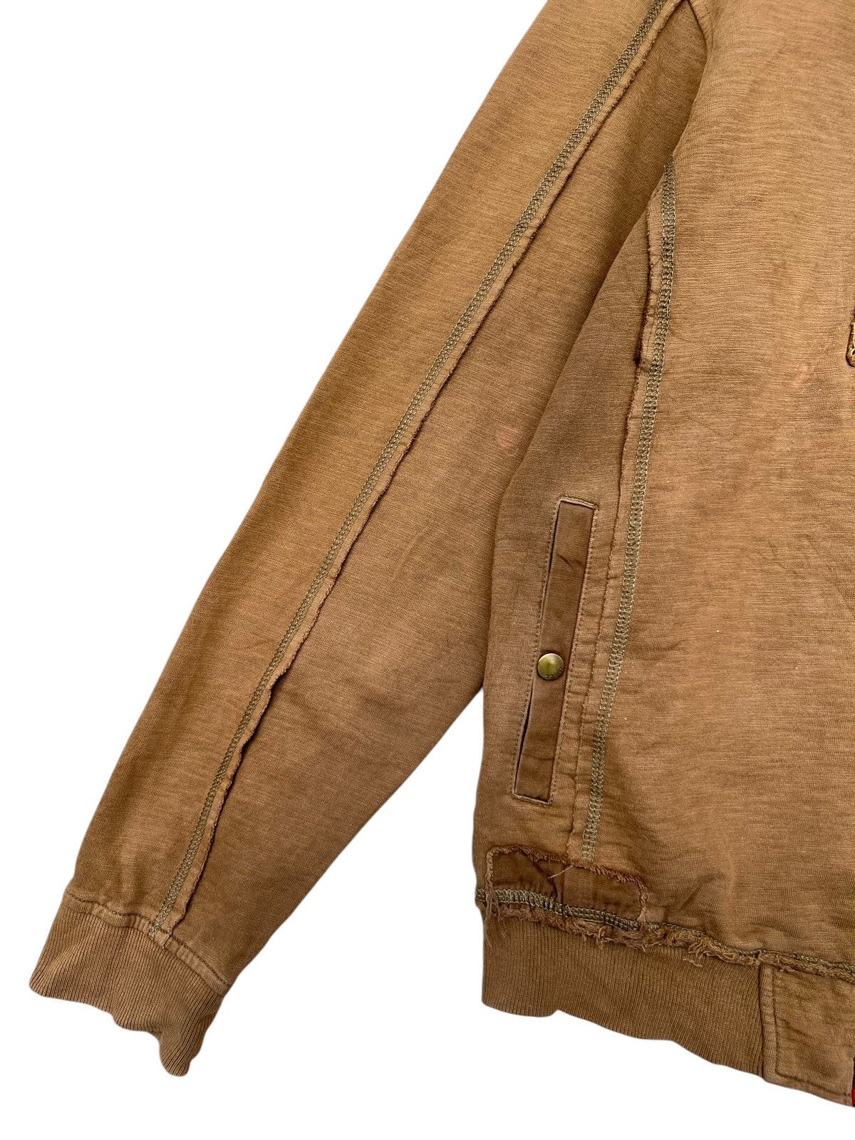 Japanese Brand Ball Japan Patchwork Zipper Distressed Brown Sweater Size US M / EU 48-50 / 2 - 5 Thumbnail