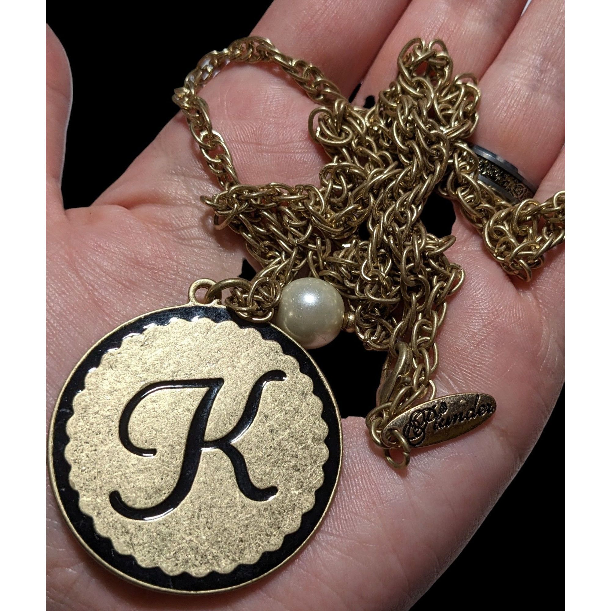 Other Plunder Jewelry Monogram "K" Medallion Necklace Size ONE SIZE - 5 Thumbnail