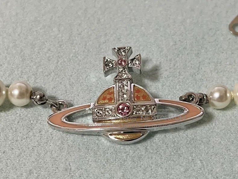 Vivienne Westwood vivienne westwood Rare second-hand pink flat enamel Saturn Size ONE SIZE - 5 Thumbnail