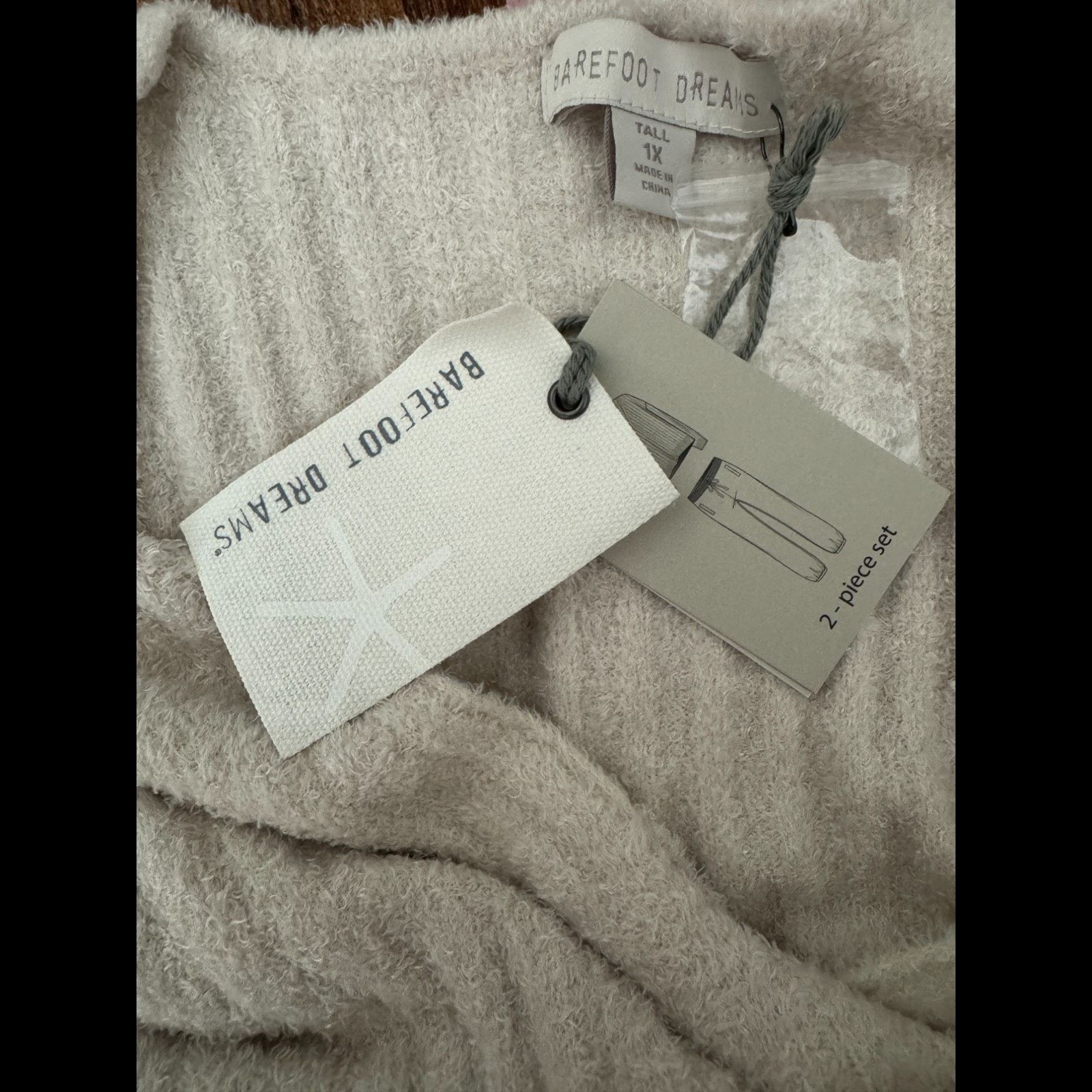 Other Barefoot Dreams Lite Pullover Straight Leg Pant Sand Dune1XT Size 29" - 12 Thumbnail