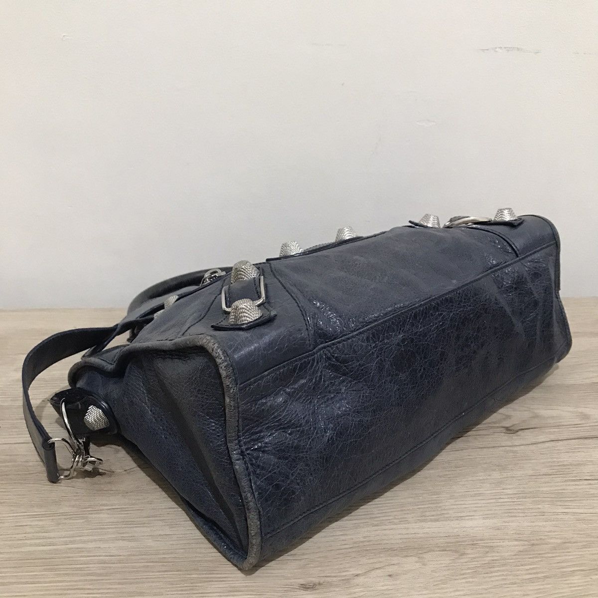 Balenciaga BALENCIAGA - CITY BAG - GIANT 21 SILVER HARDWARE (NAVY) Size ONE SIZE - 6 Thumbnail